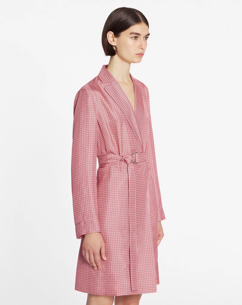 LANVIN WOMEN'S BOIS DE ROSE SILK WRAP DRESS - Image 3