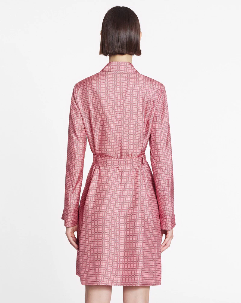 LANVIN WOMEN'S BOIS DE ROSE SILK WRAP DRESS - Image 4