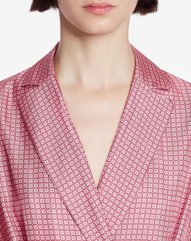 LANVIN WOMEN'S BOIS DE ROSE SILK WRAP DRESS - Image 5