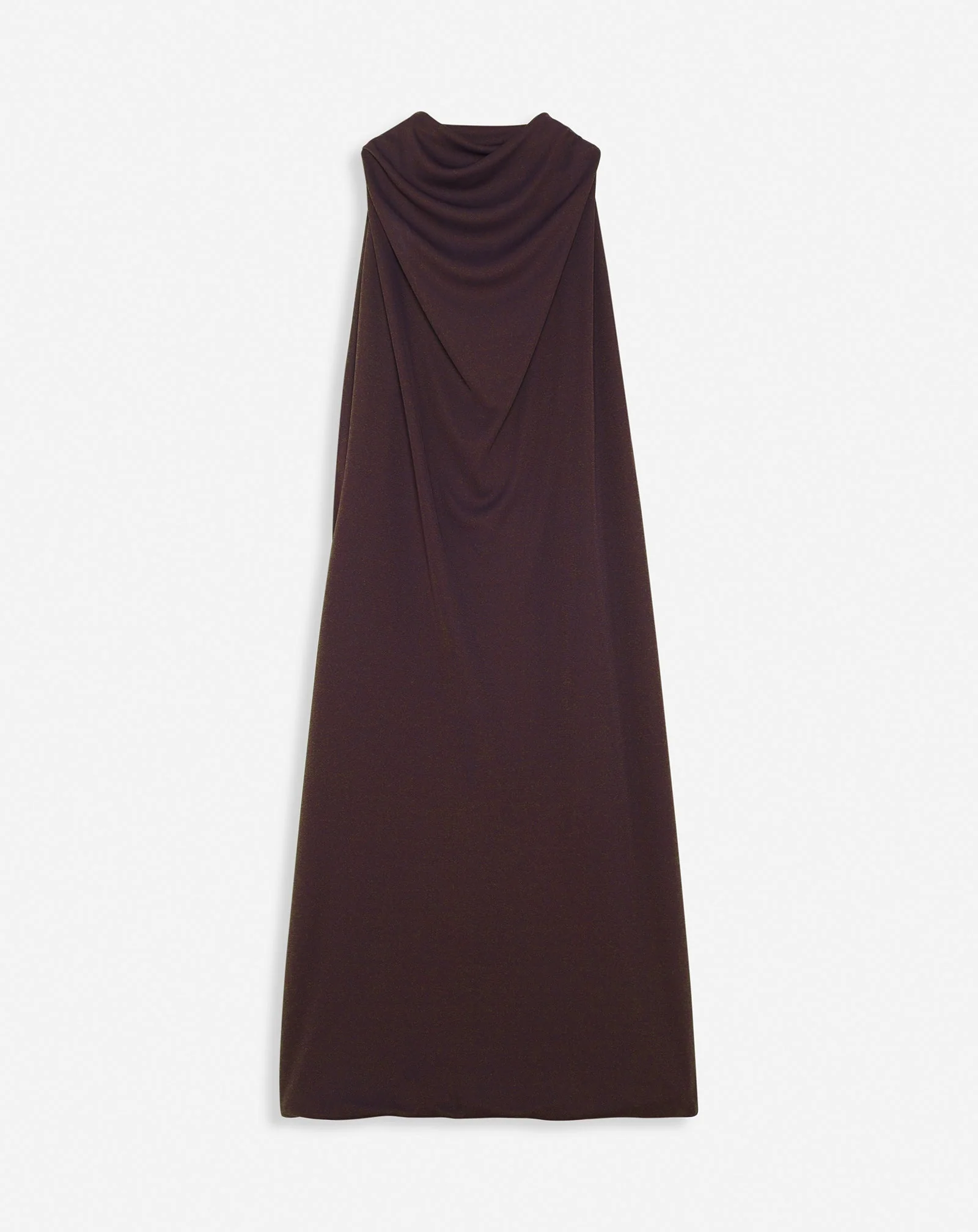 LANVIN WOMEN'S DARK BROWN TWISTED BACK DRESS