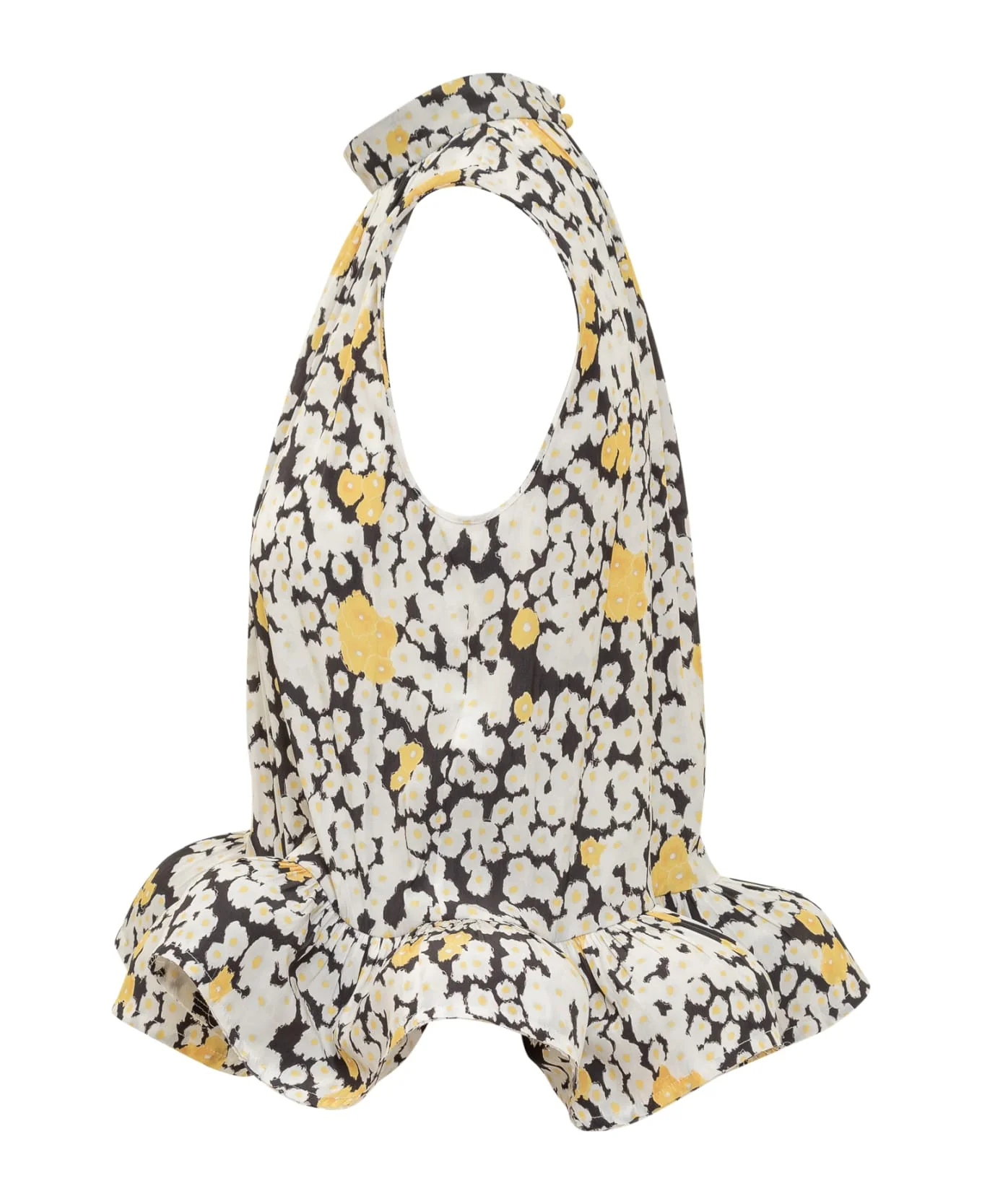 LANVIN WOMEN'S FLORAL FLARE HALTER NECK TOP - Image 3
