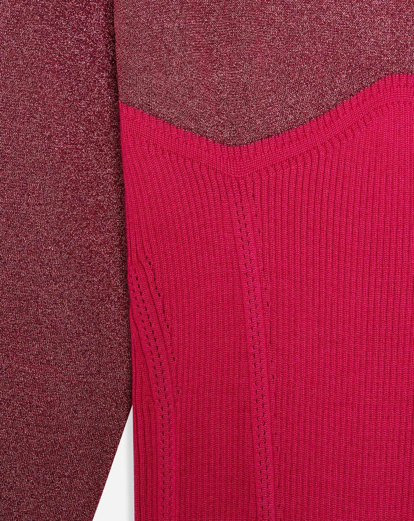 LANVIN WOMEN'S FUCHSIA FINE RIB MIDI DRESS - Image 4