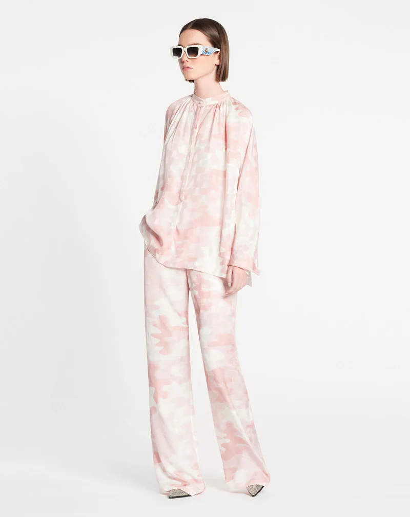 LANVIN WOMEN'S ROSE PALE SILK CARGO TROUSERS - Image 2