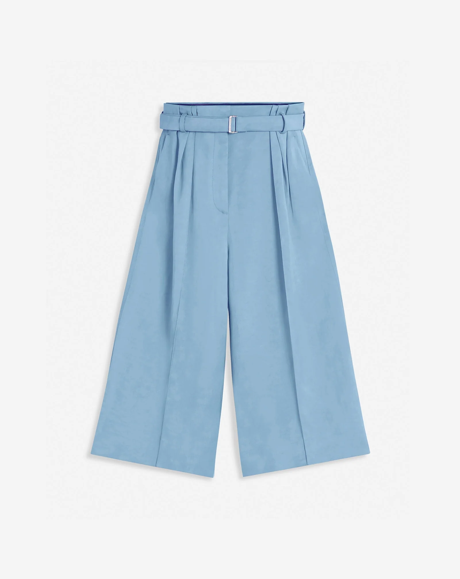 LANVIN WOMEN'S SKY BLUE WIDE-LEG TAILORED TROUSERS
