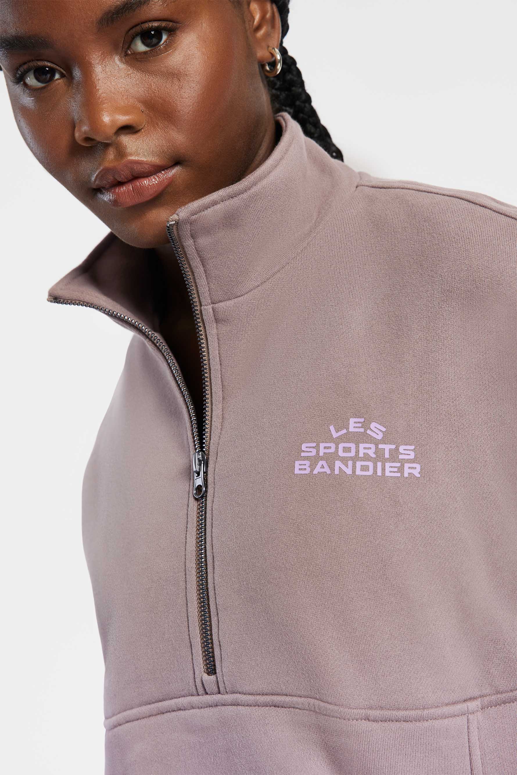 BANDIER Les Sports Bandier 1/2 Zip Sweatshirt - Iron/regal Orchid