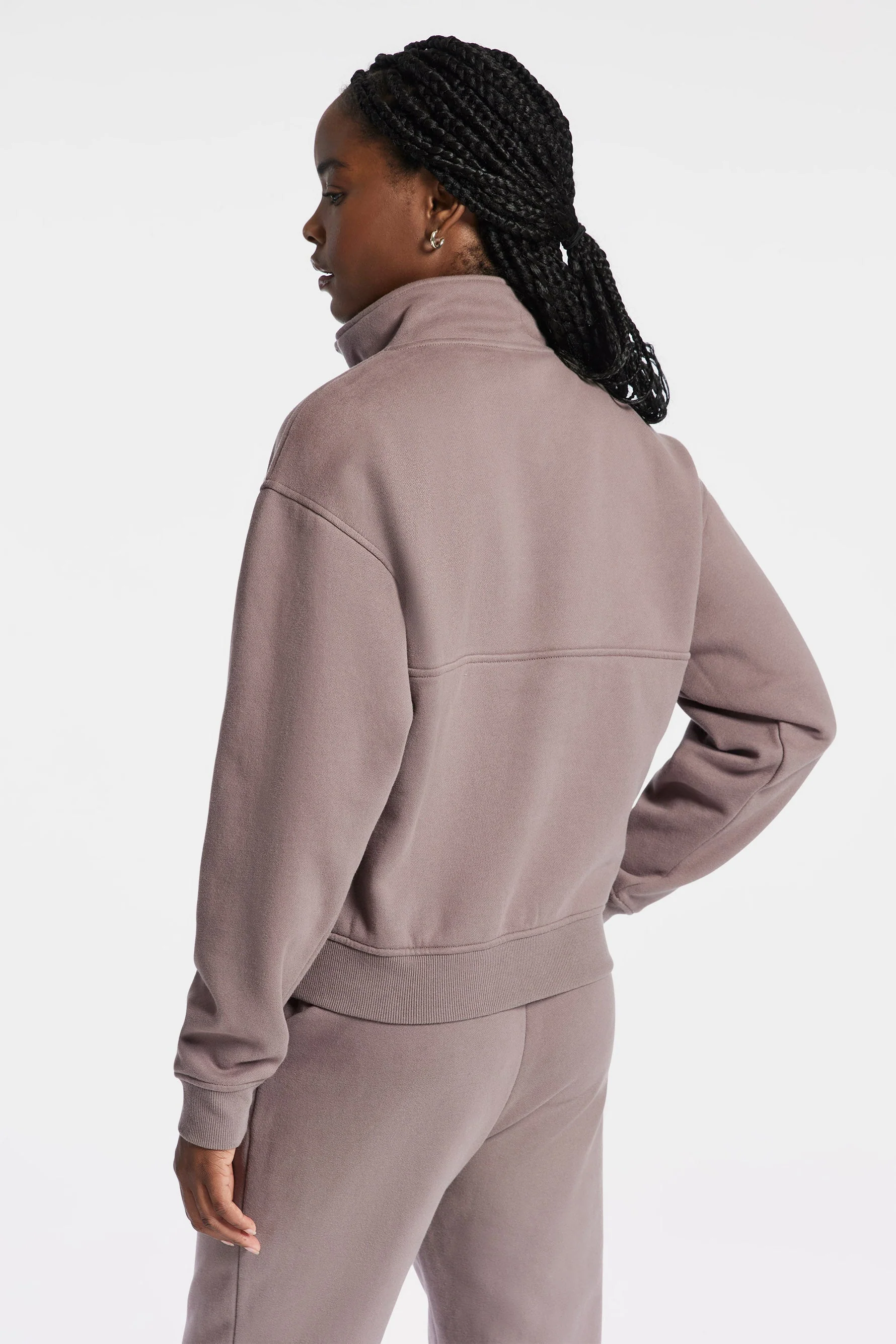 BANDIER Les Sports Bandier 1/2 Zip Sweatshirt - Iron/regal Orchid - Image 4