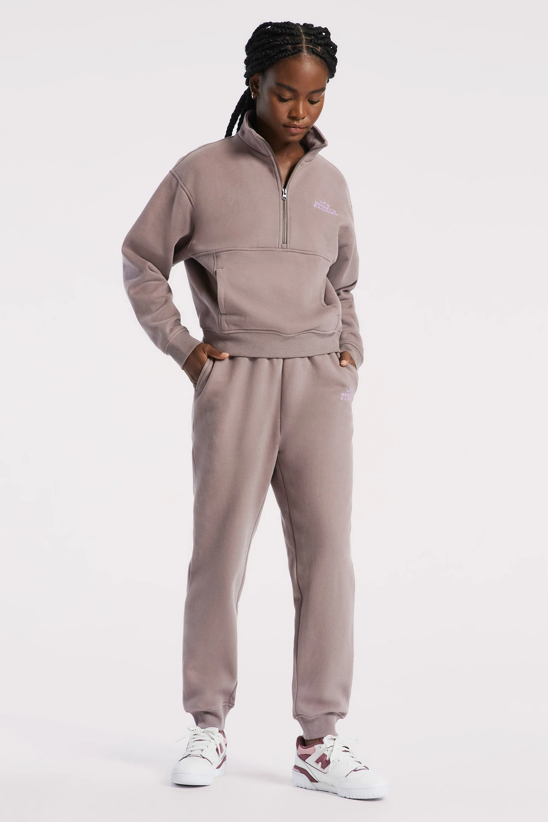 BANDIER Les Sports Bandier 1/2 Zip Sweatshirt - Iron/regal Orchid - Image 7