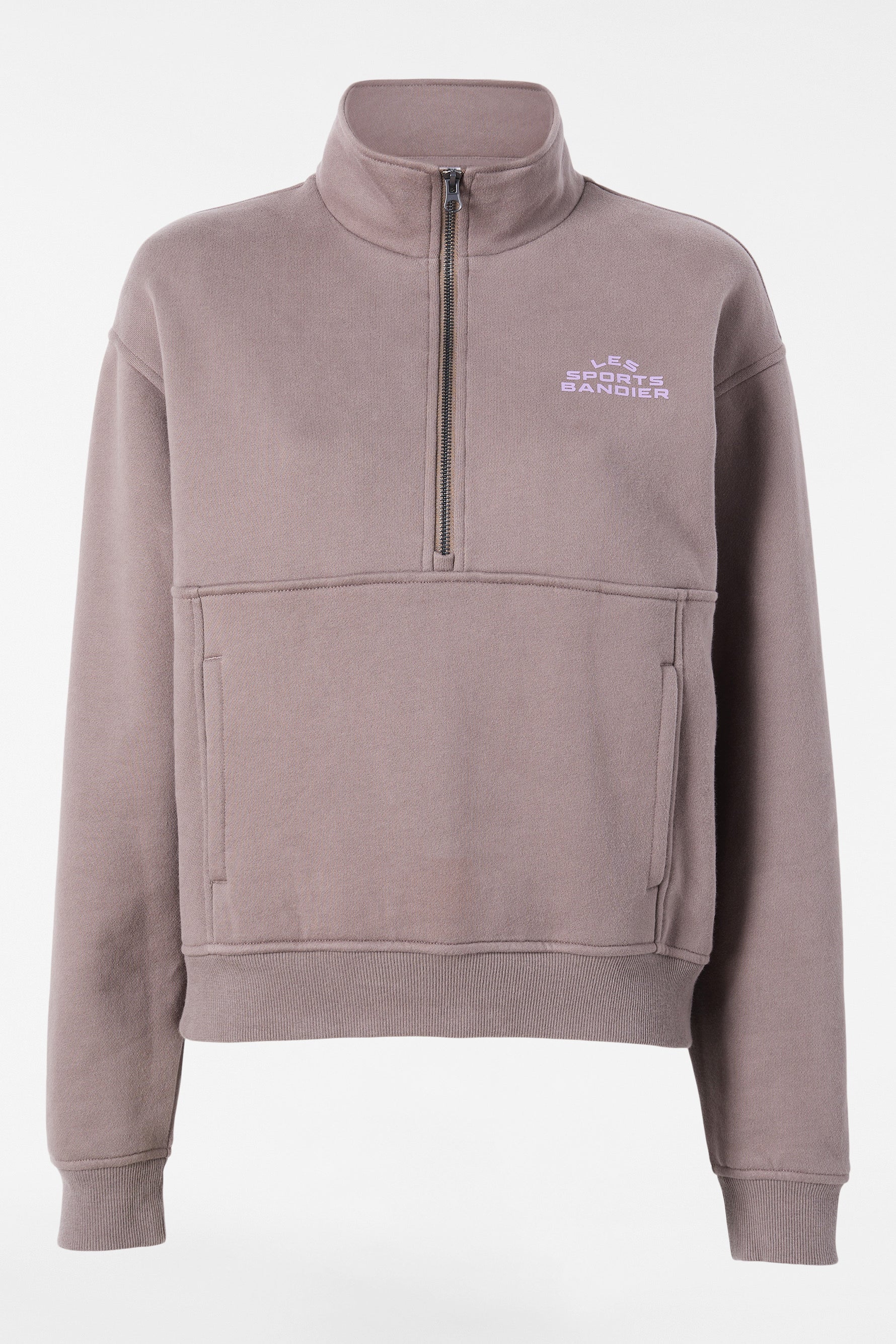 BANDIER Les Sports Bandier 1/2 Zip Sweatshirt - Iron/regal Orchid - Image 8