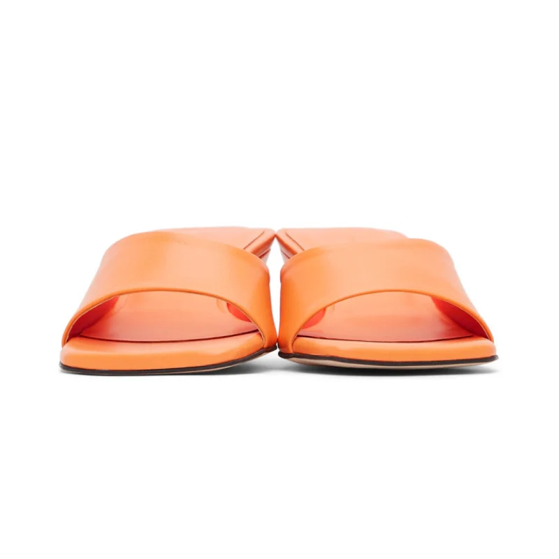 Womens | LOW CLASSIC Slide Heeled Sandal Orange - Image 2