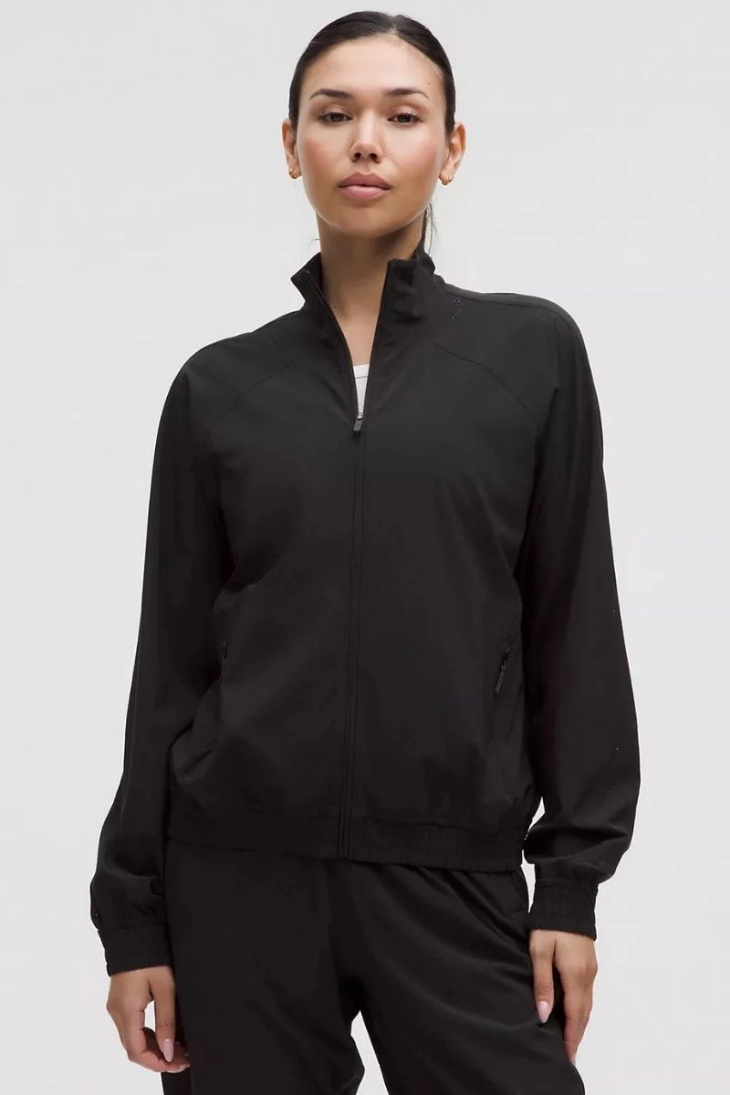 Lululemon Adapted State Perforated Track Jacket-Black