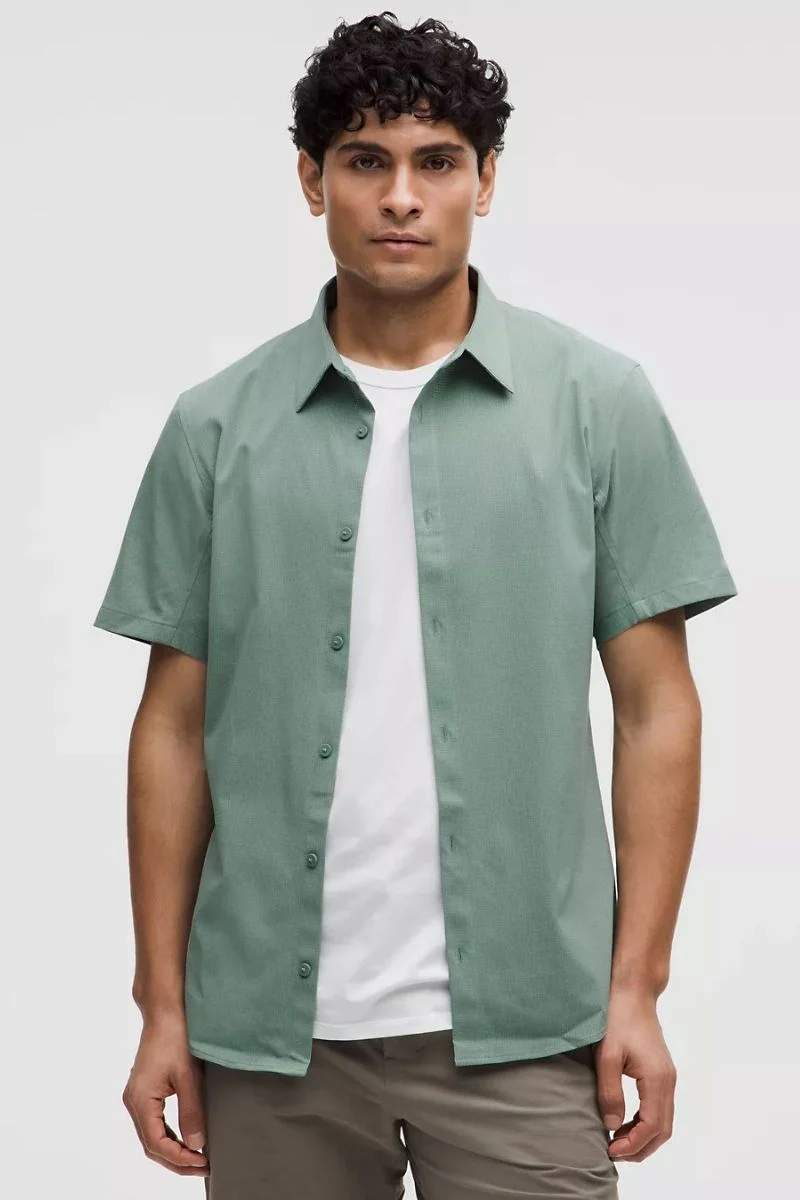 Lululemon Airing Easy Short-Sleeve Shirt - Crater Blue