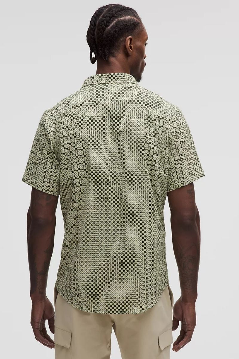 Lululemon Airing Easy Short-Sleeve Shirt - Star Tile Geo Honeydew Multi - Image 2
