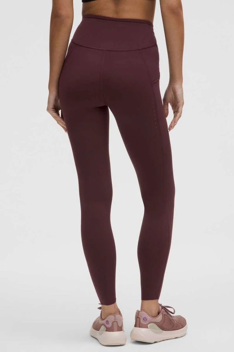 Lululemon Fast and Free High-Rise Tight 28Γ Pockets-Goodnight Plum - Image 2