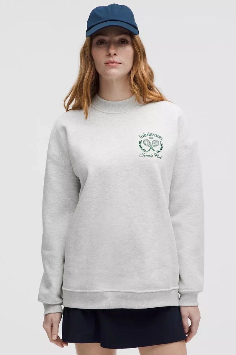 Lululemon Heavyweight Fleece Pullover-Heathered Core Ultra Light Grey/Alouette/White
Tennis Club