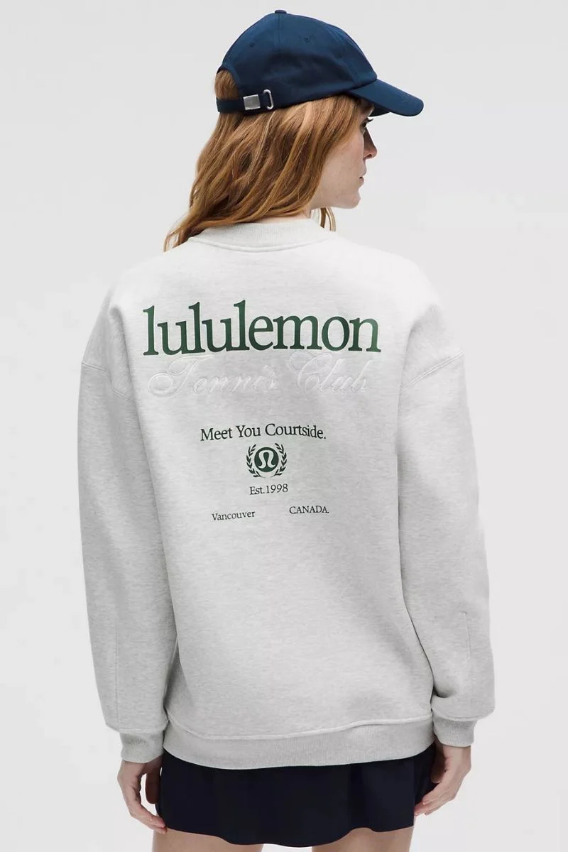 Lululemon Heavyweight Fleece Pullover-Heathered Core Ultra Light Grey/Alouette/White
Tennis Club - Image 2