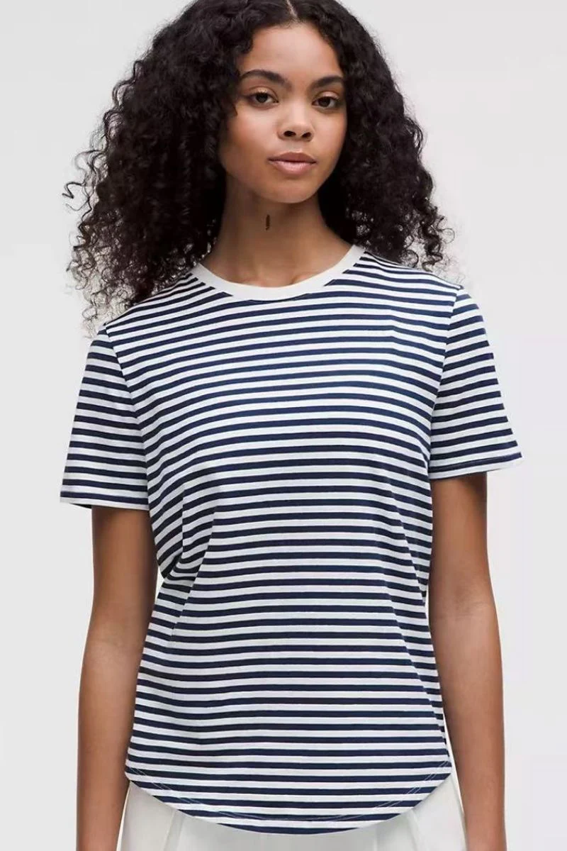 Lululemon Love Crew- Stripe Blue