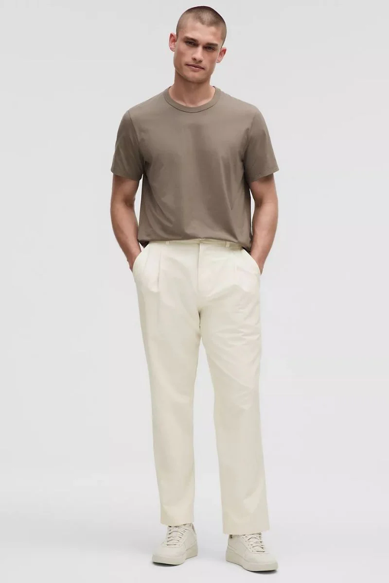 Lululemon LuluLinen Pleated
Trouser *Regular In Light Ivory - Image 2