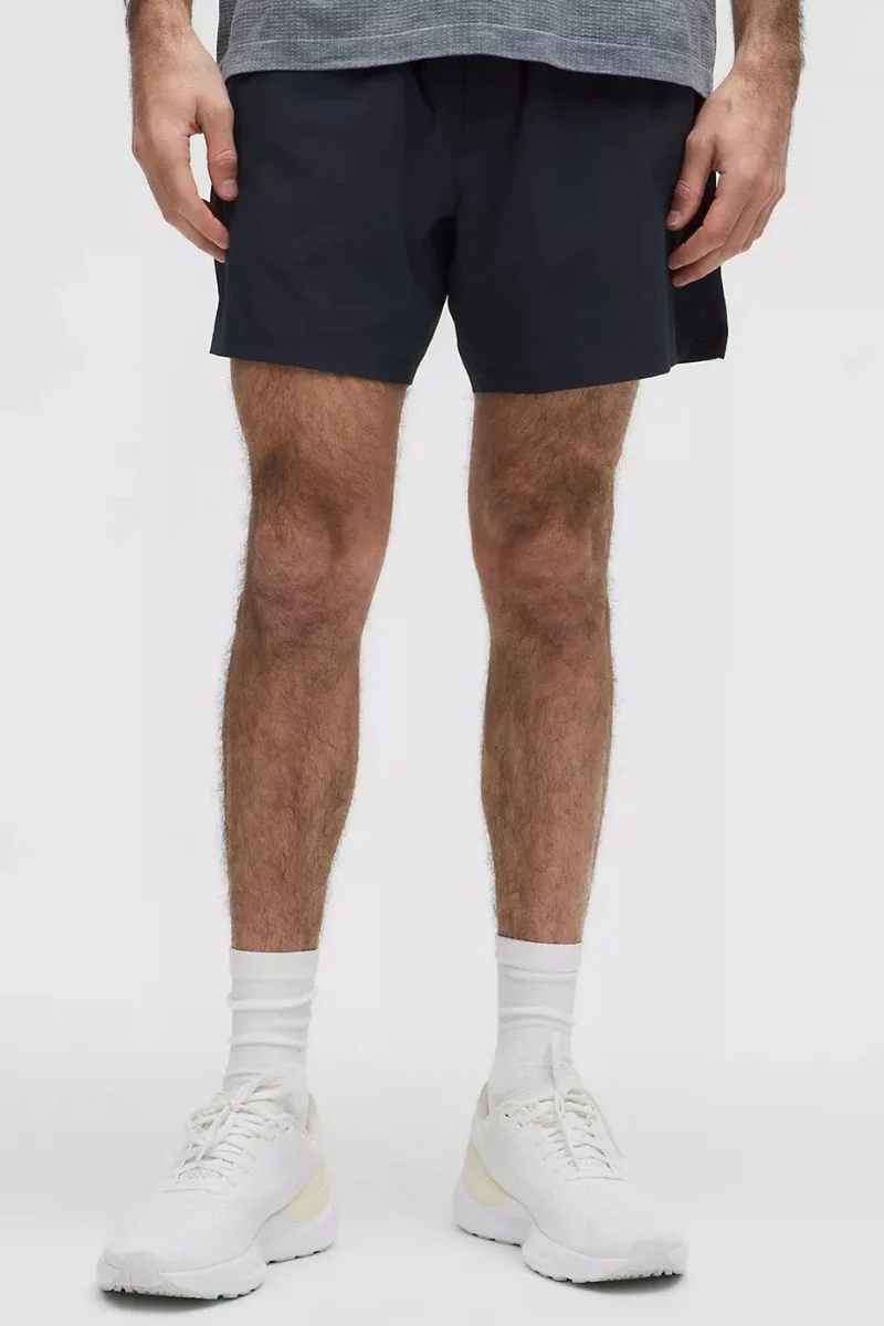 Lululemon Mile Maker Run Crew Ripstop Lined Short 6"-True Navy