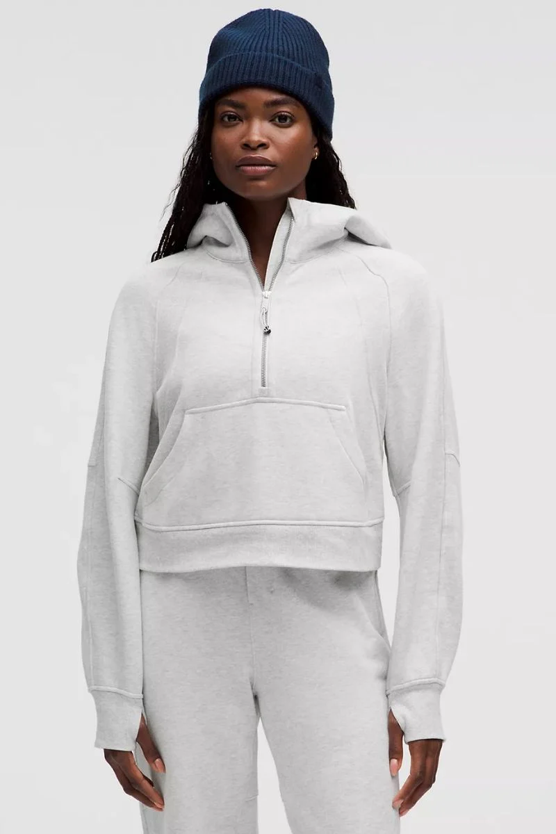 Lululemon Scuba Oversized Half-Zip Hoodie-Heathered Core Ultra Light Grey