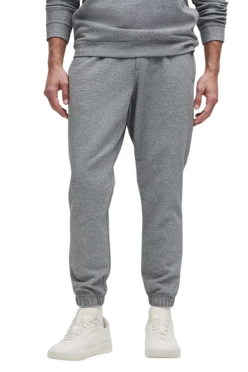 Lululemon Textured Double-Knit Cotton Jogger
Shorter In Heathered Medium Grey