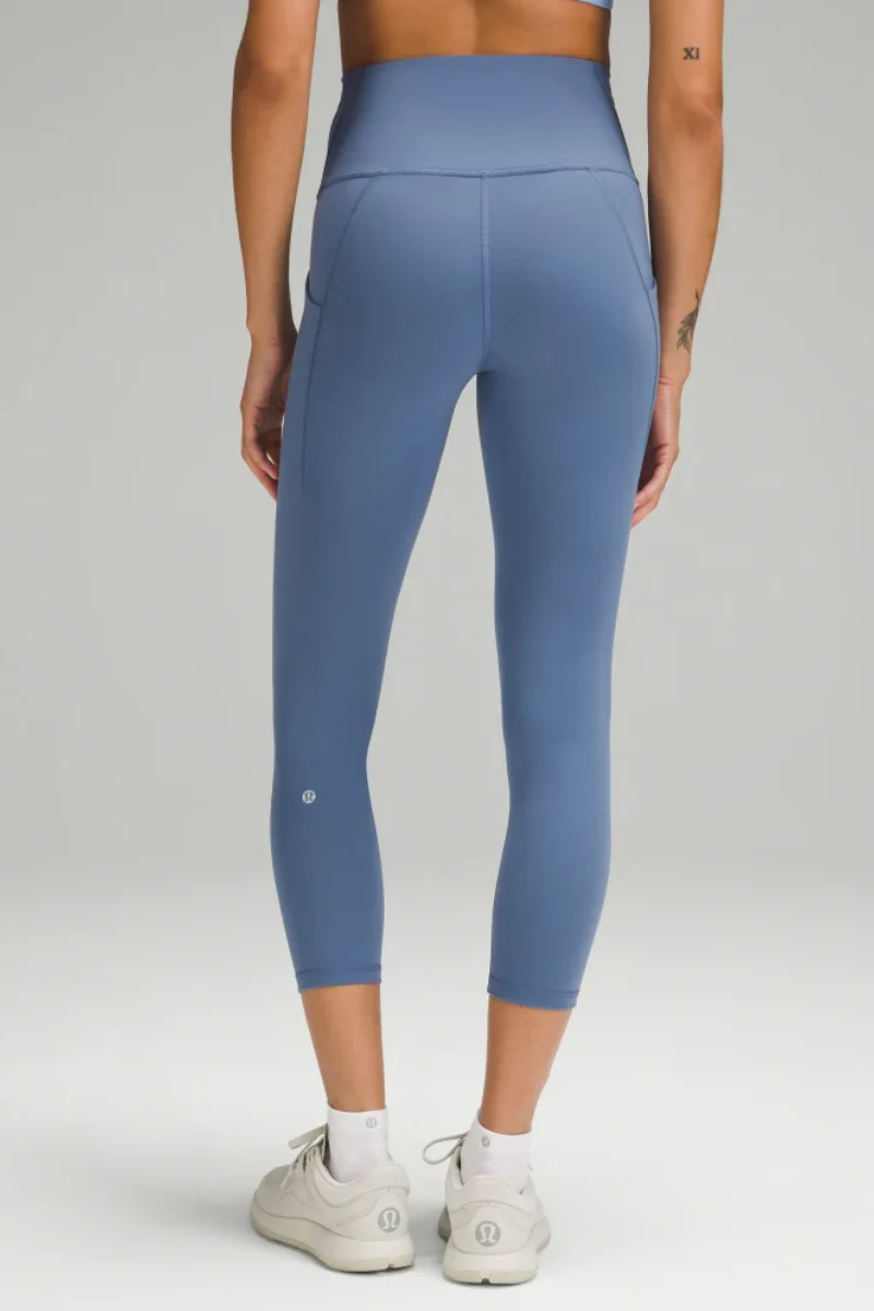 Lululemon Wunder Train HR Crop 23" Oasis Blue - Image 2