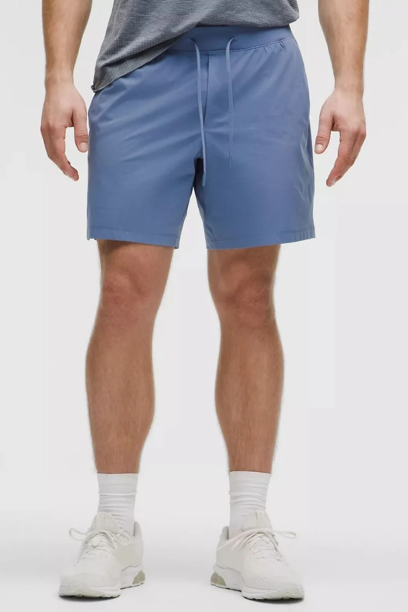 Lululemon Zeroed In Linerless Short 7"-Washed Denim