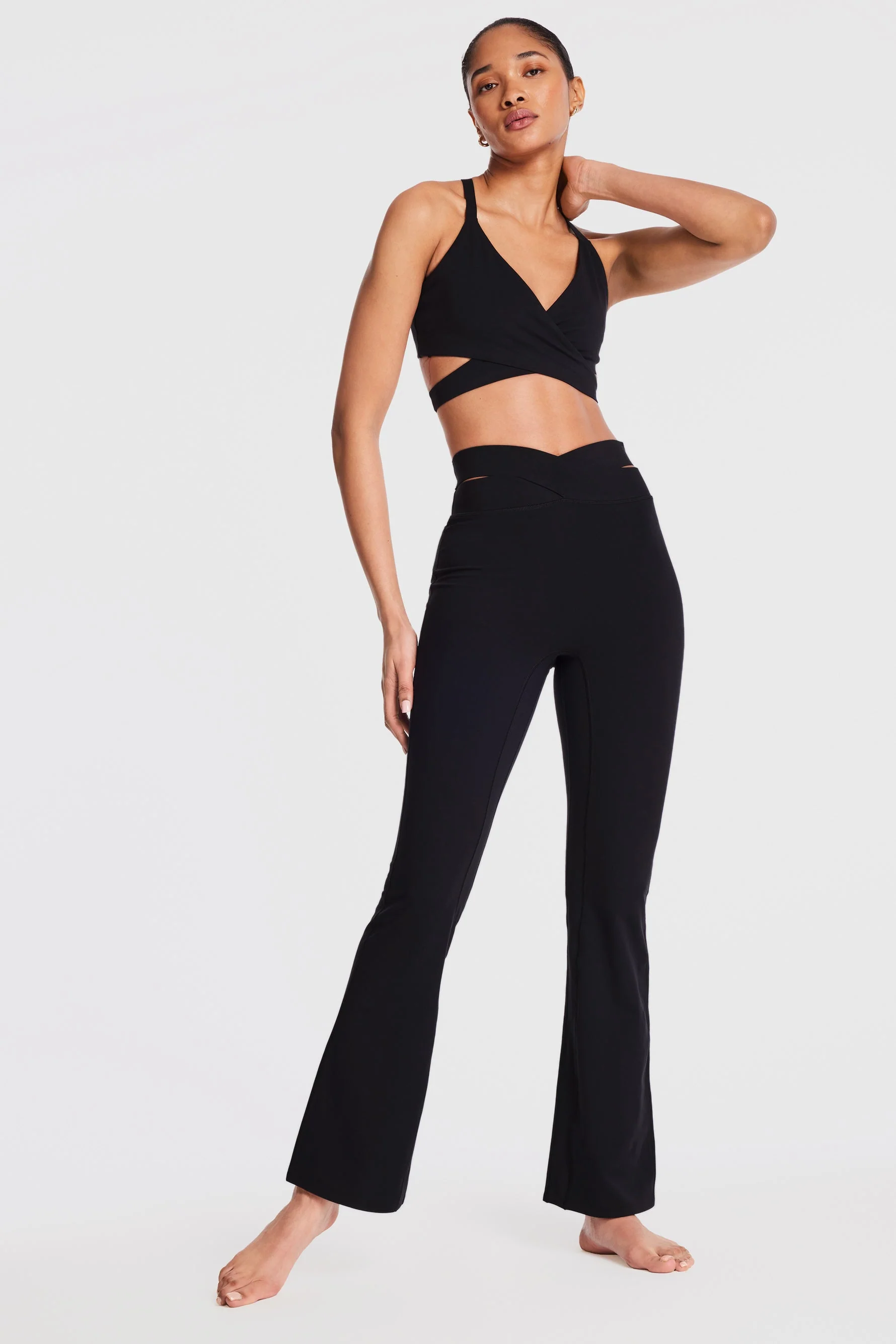 BANDIER Luna Wrap Flare Legging - Black LOK00280 - Image 5