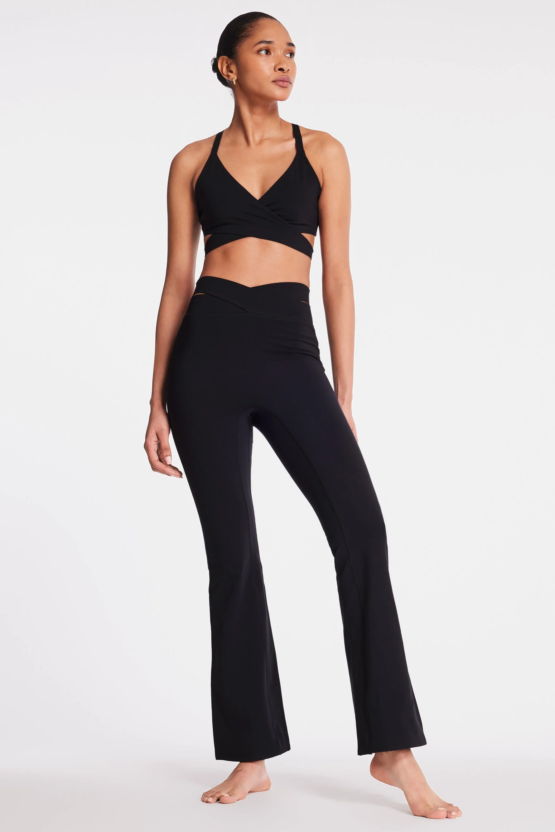 BANDIER Luna Wrap Flare Legging - Black LOK00280 - Image 6
