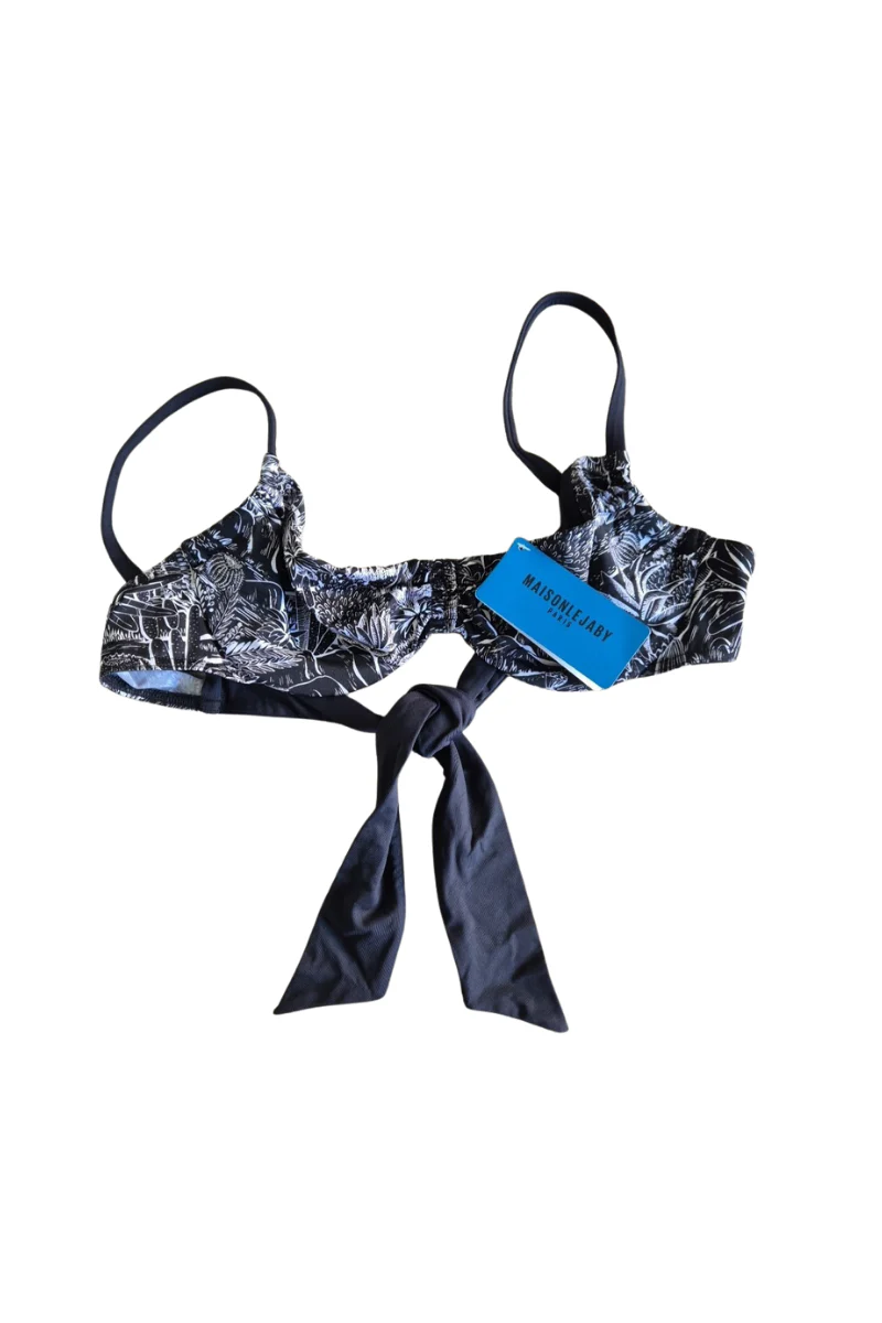Maison Lejaby Sierra Nevada Bikini Top Black White - Image 2
