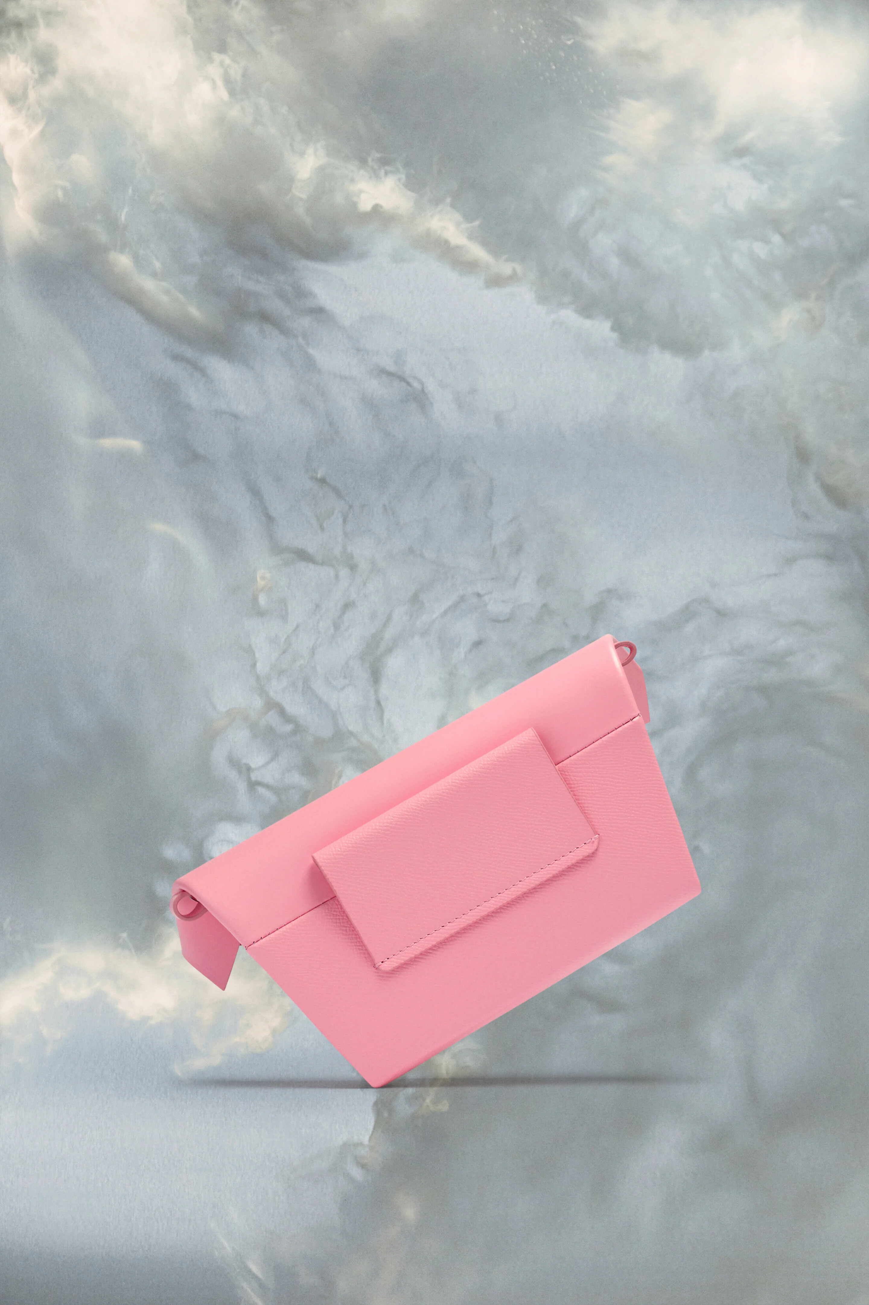 MAISON MARGIELA MEN'S PEONY PINK LEATHER POCHETTE - Image 3