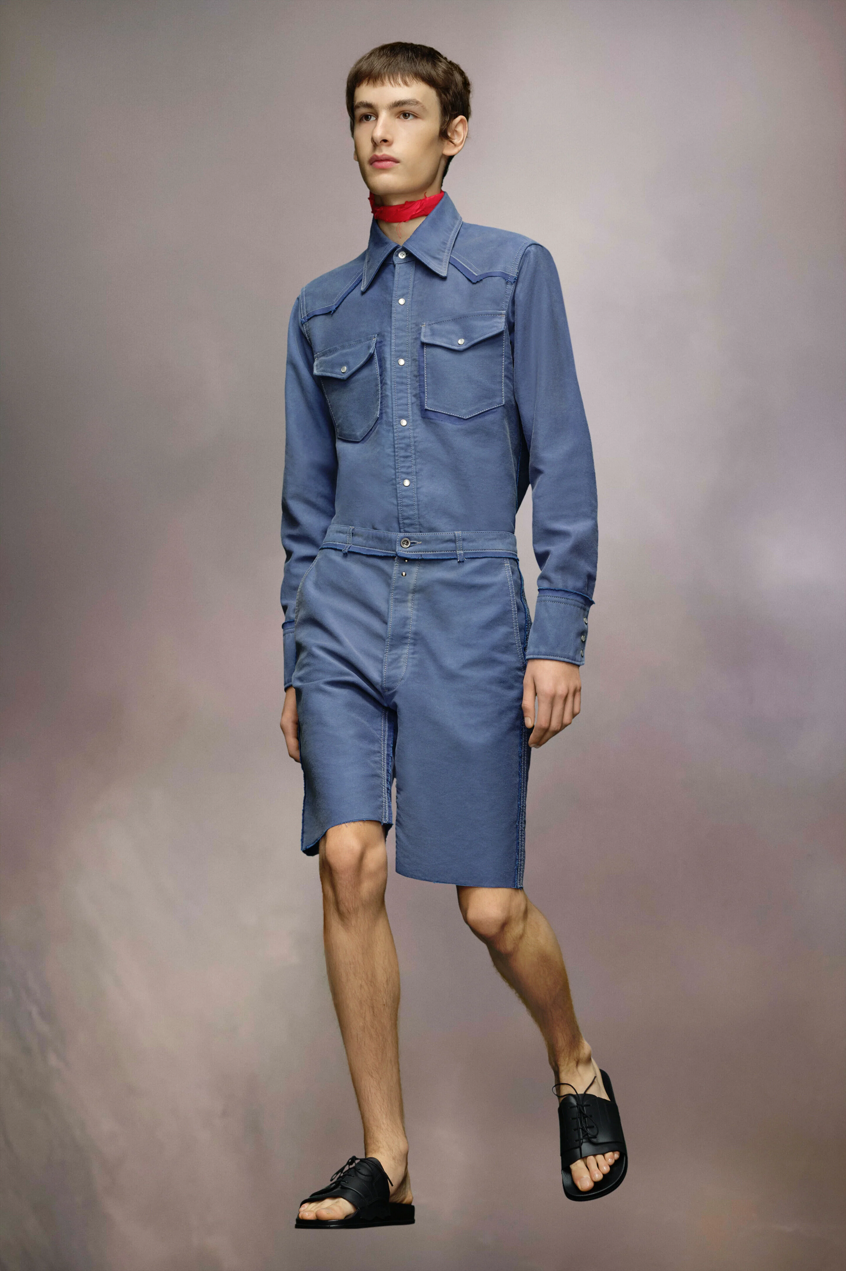 MAISON MARGIELA MEN'S COBALT BLUE TAILORED SHORTS - Image 2