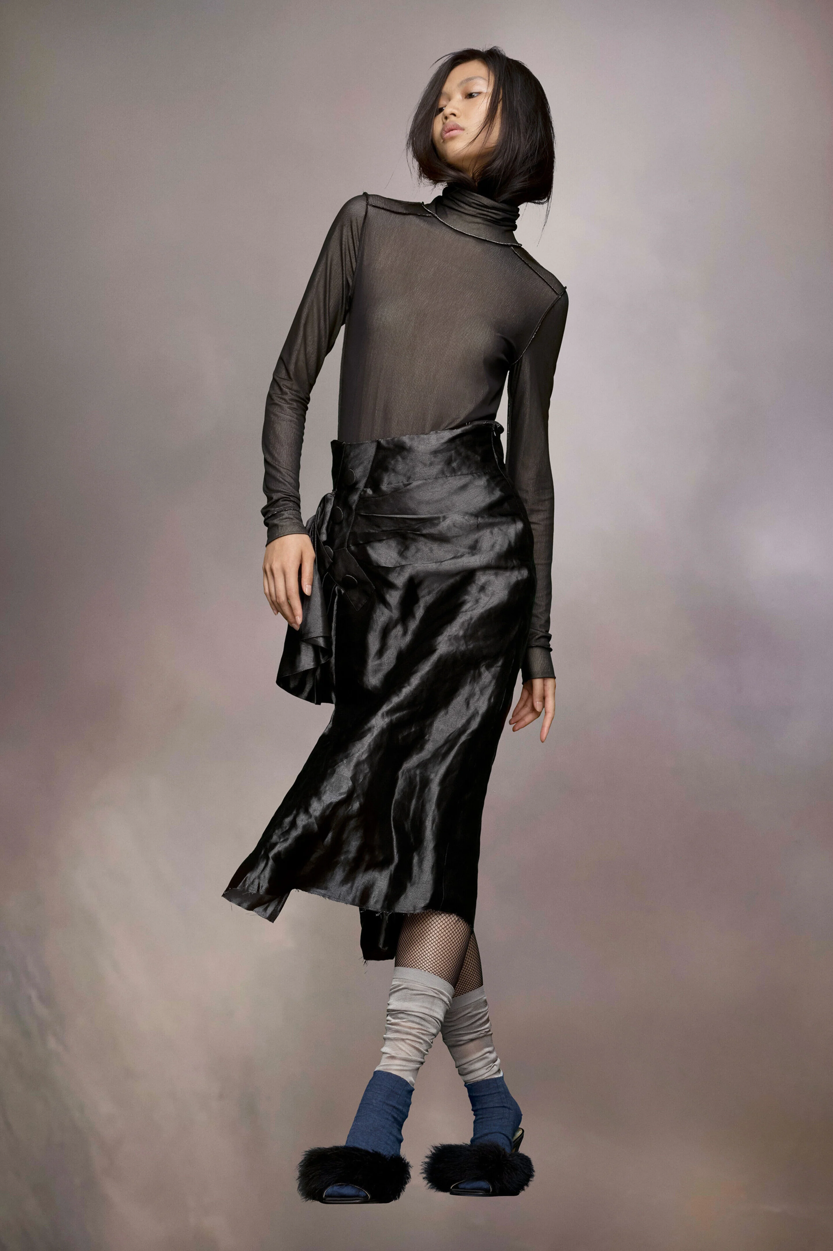 MAISON MARGIELA WOMEN'S BLACK TURTLENECK BODYSUIT - Image 2