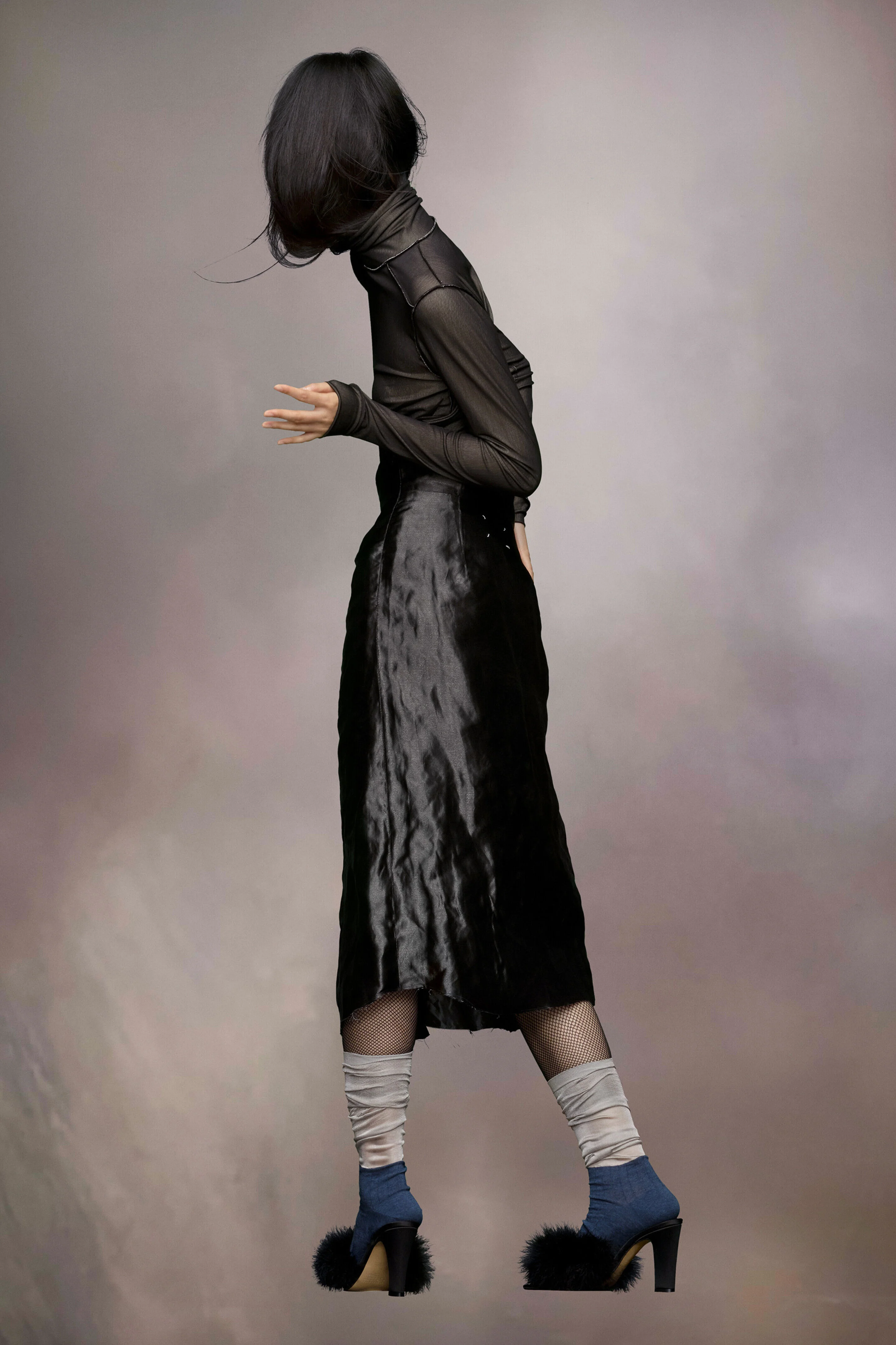 MAISON MARGIELA WOMEN'S BLACK TURTLENECK BODYSUIT - Image 3