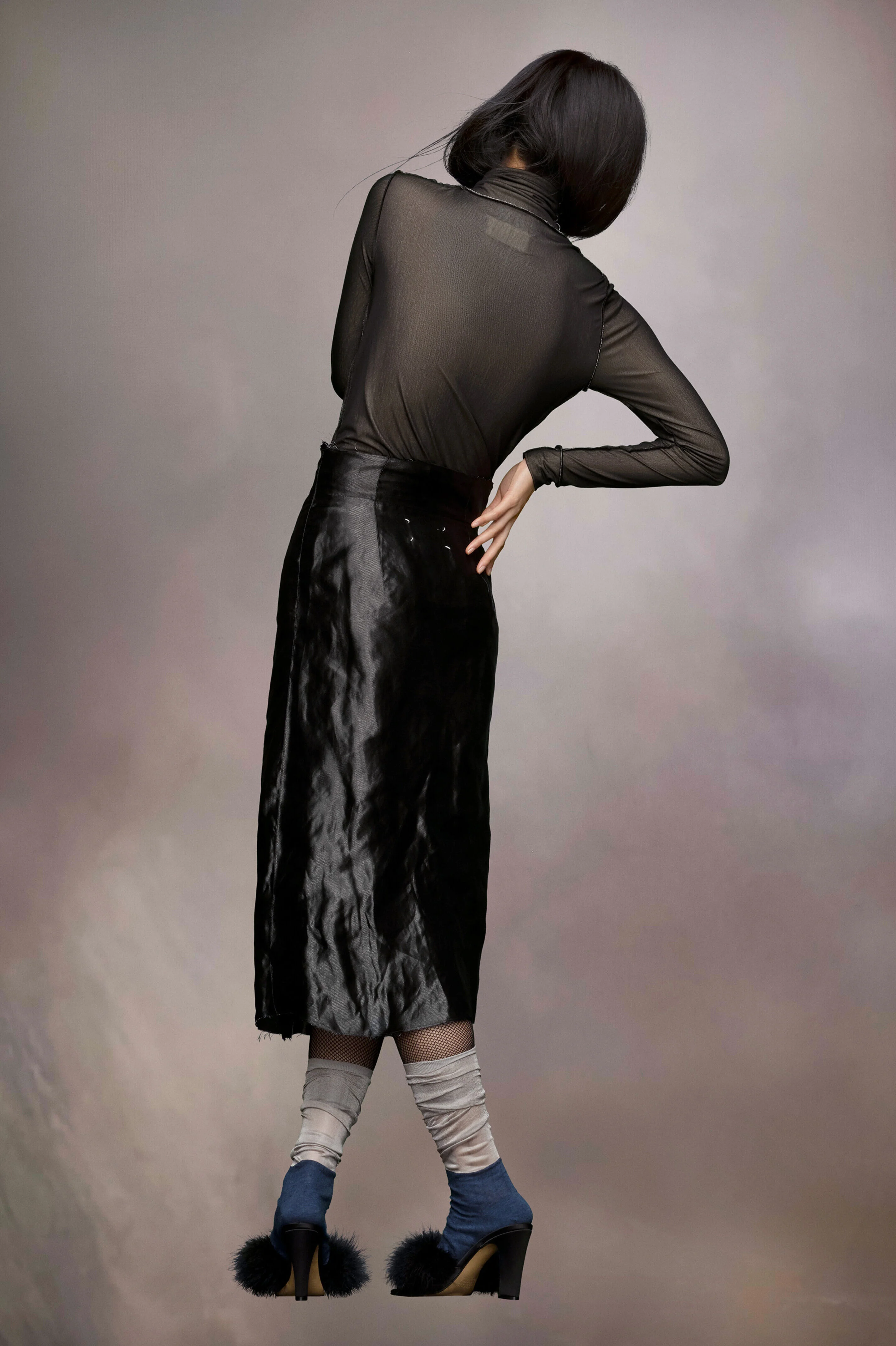 MAISON MARGIELA WOMEN'S BLACK TURTLENECK BODYSUIT - Image 4