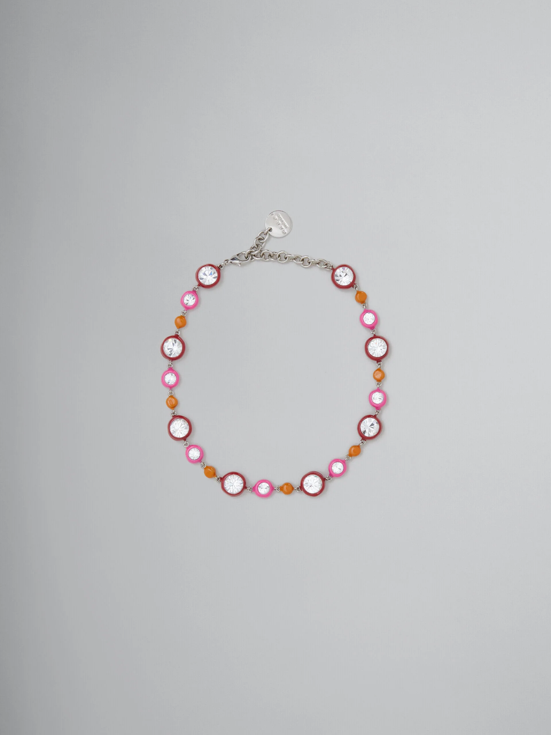 MARNI WOMEN'S PINK AND ORANGE BEADED NECKLACE