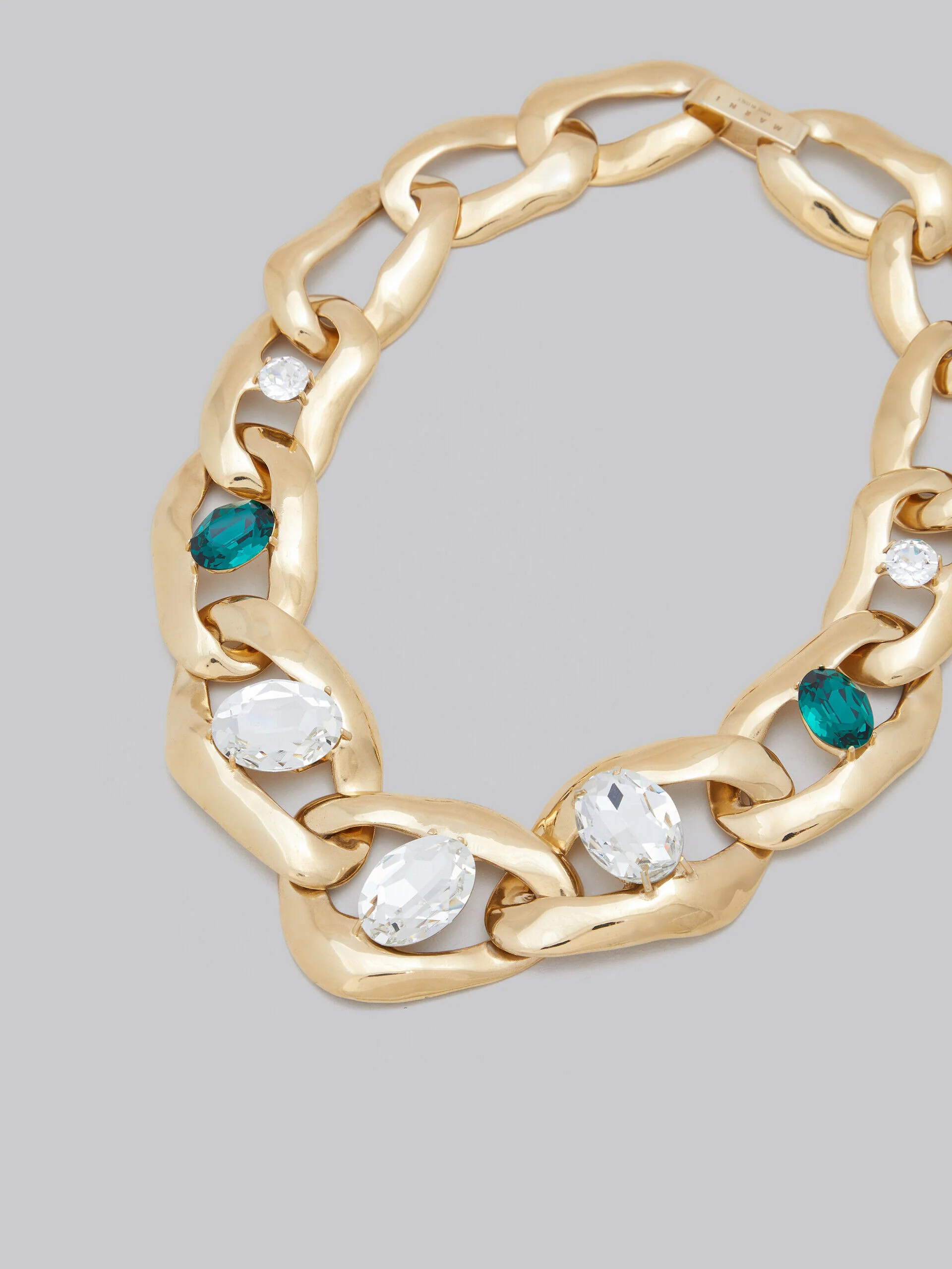 MARNI WOMEN'S GOLD CHAIN NECKLACE WITH GEMSTONES - Image 3