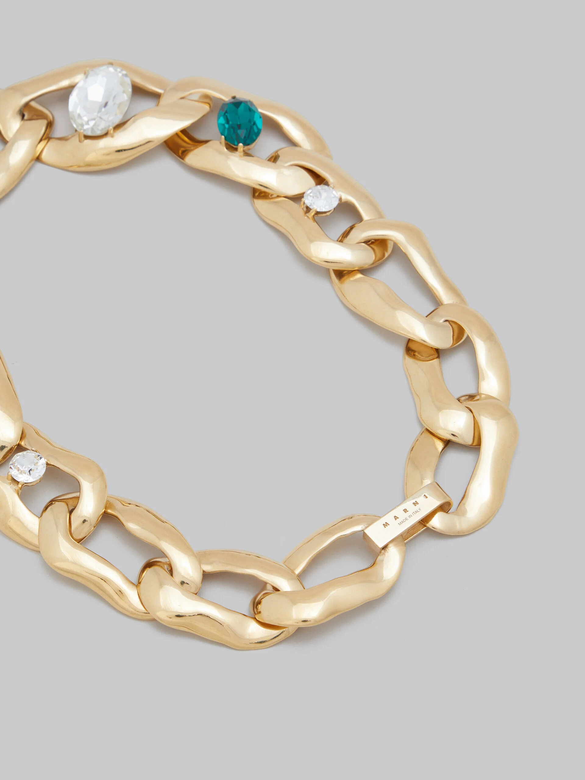 MARNI WOMEN'S GOLD CHAIN NECKLACE WITH GEMSTONES - Image 4