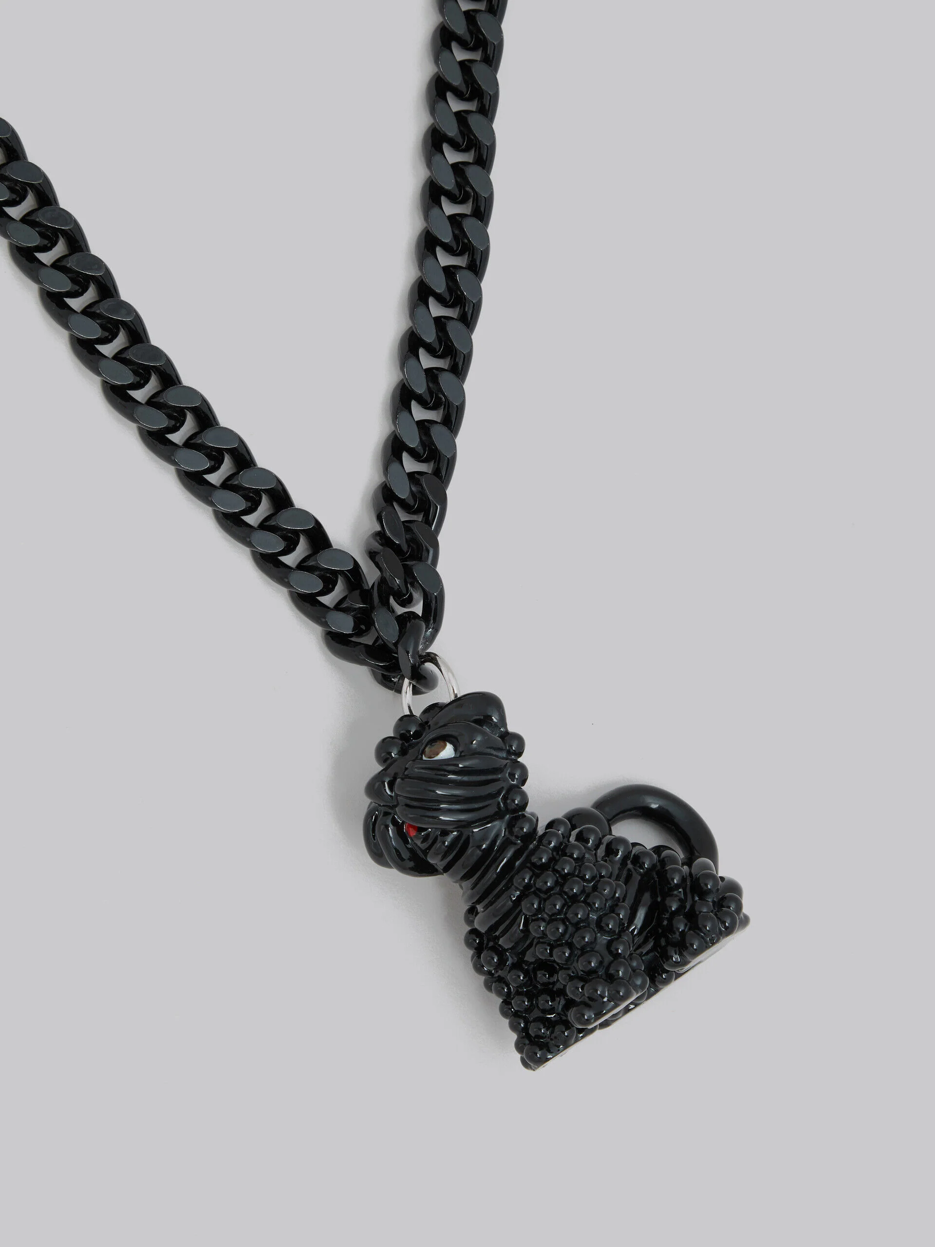 MARNI MEN'S BLACK CHAIN NECKLACE WITH PENDANT - Image 3
