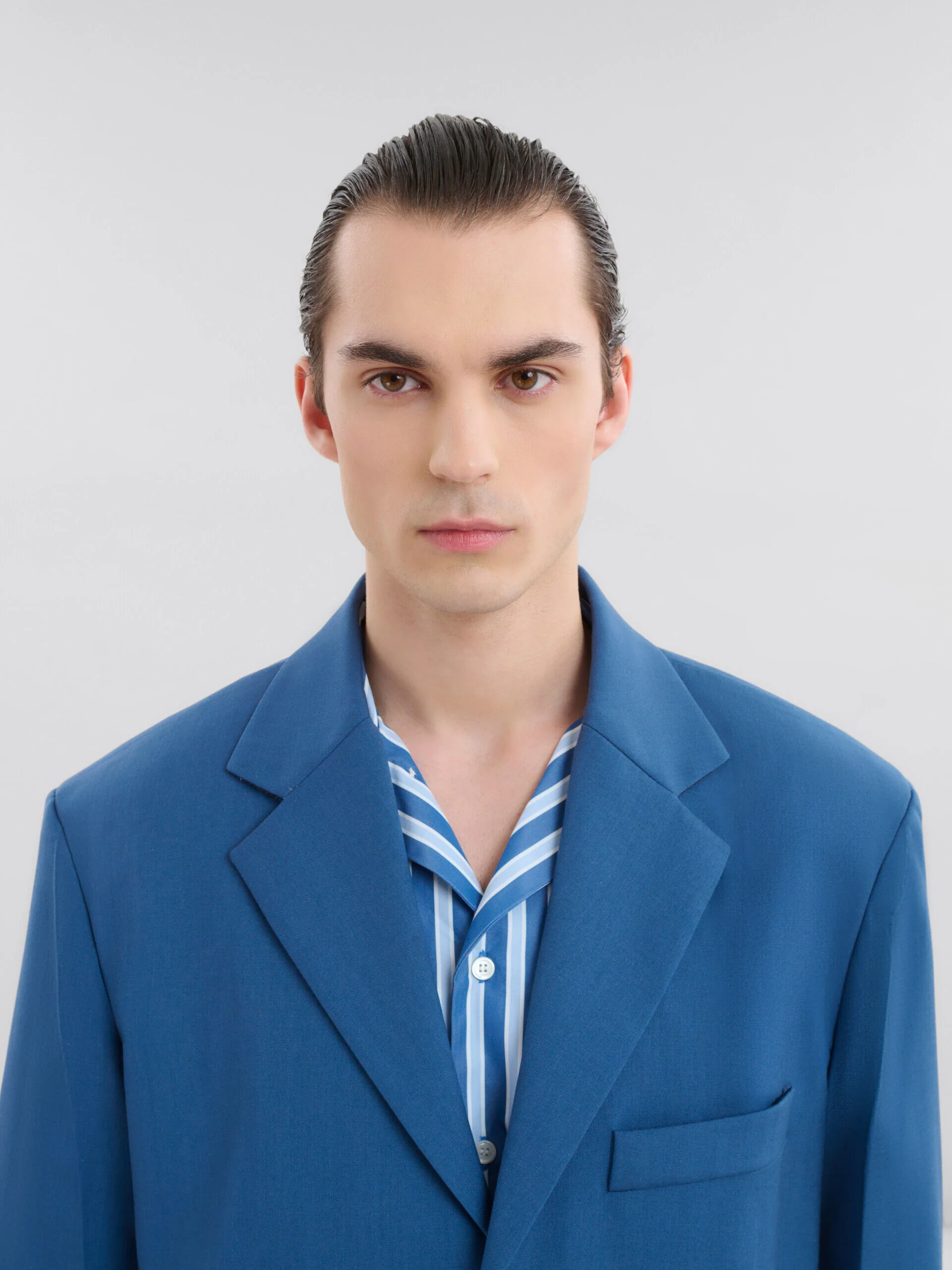MARNI MEN'S BLUE TAILORED BLAZER - Image 4