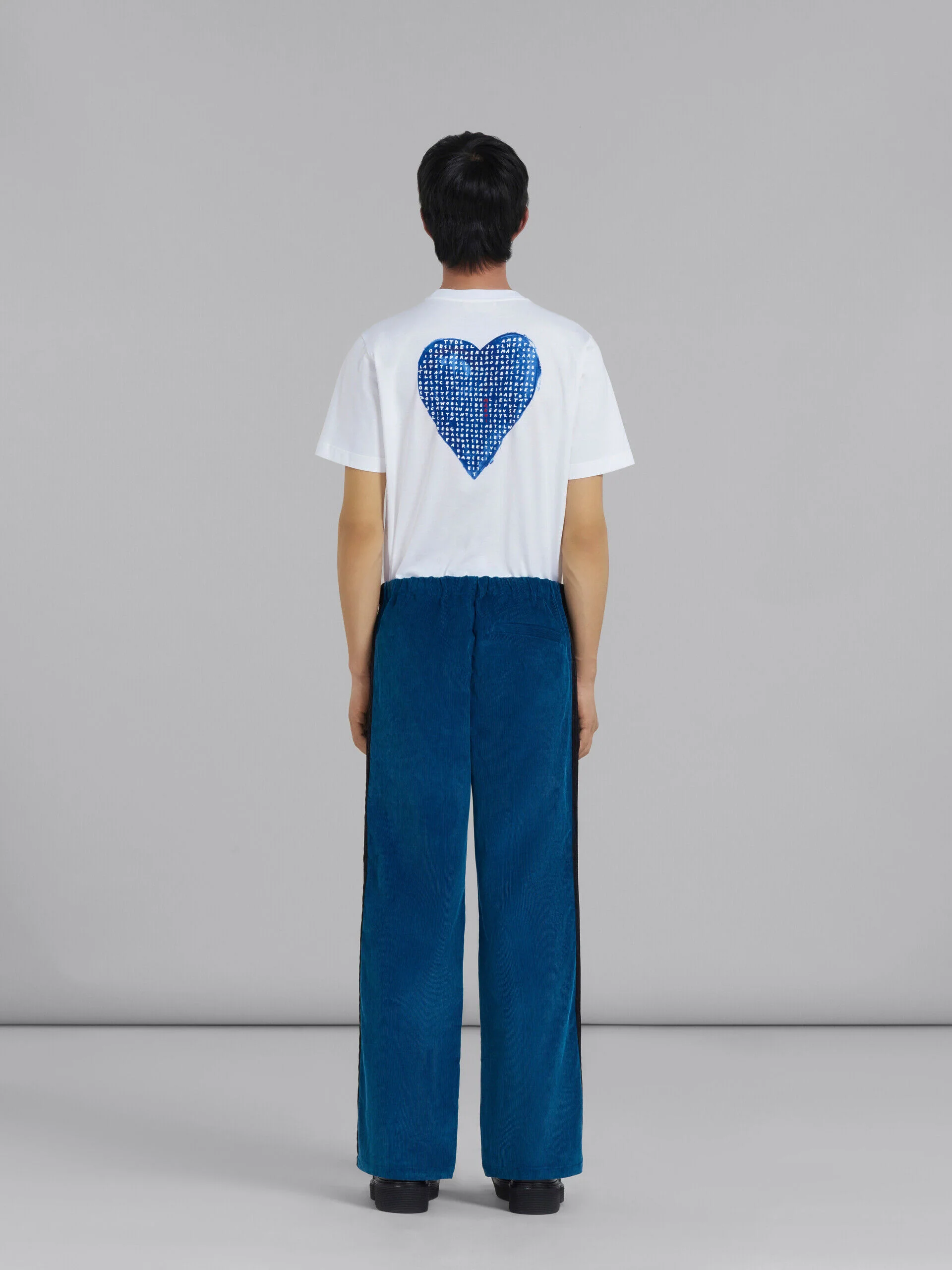 MARNI MEN'S DARK BLUE WIDE-LEG TROUSERS - Image 3