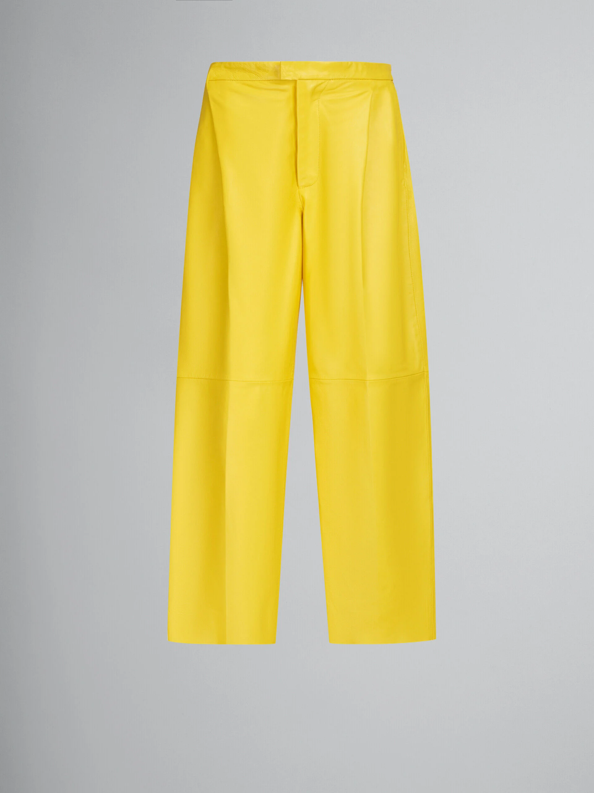 MARNI MEN'S YELLOW WIDE-LEG TROUSERS