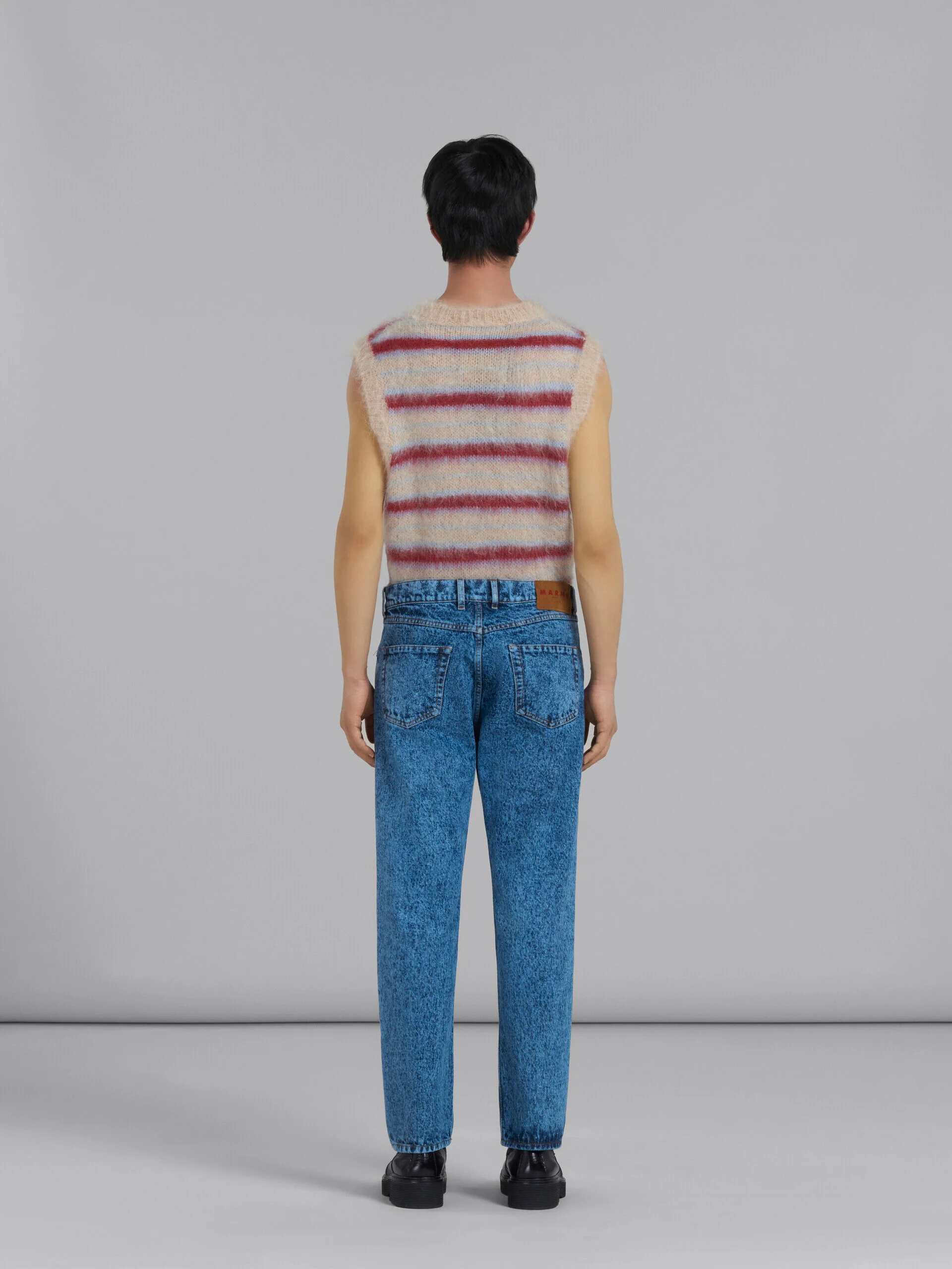 MARNI MEN'S BLUE STRAIGHT-LEG DENIM TROUSERS - Image 3