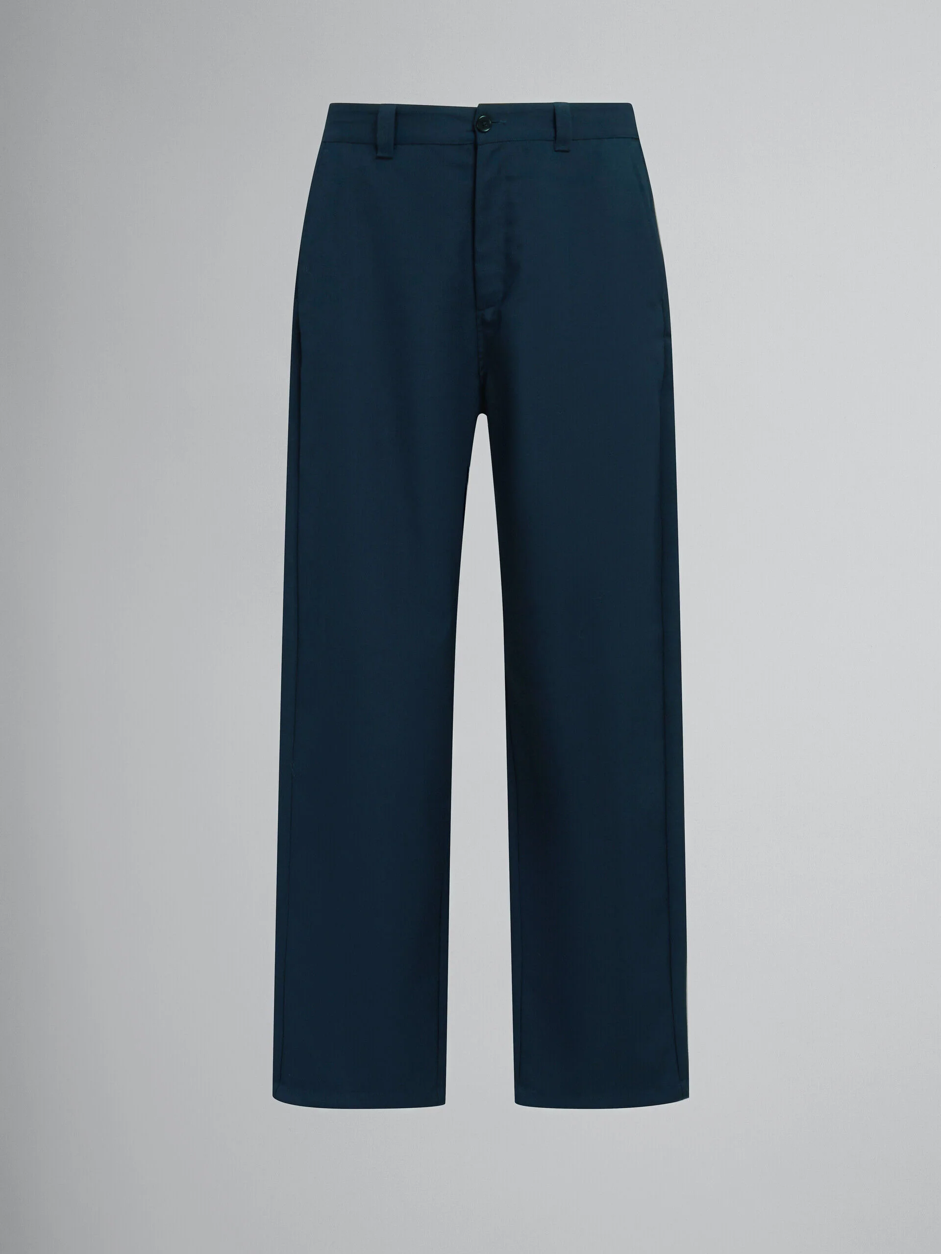 MARNI MEN'S NAVY WIDE-LEG TAILORED TROUSERS