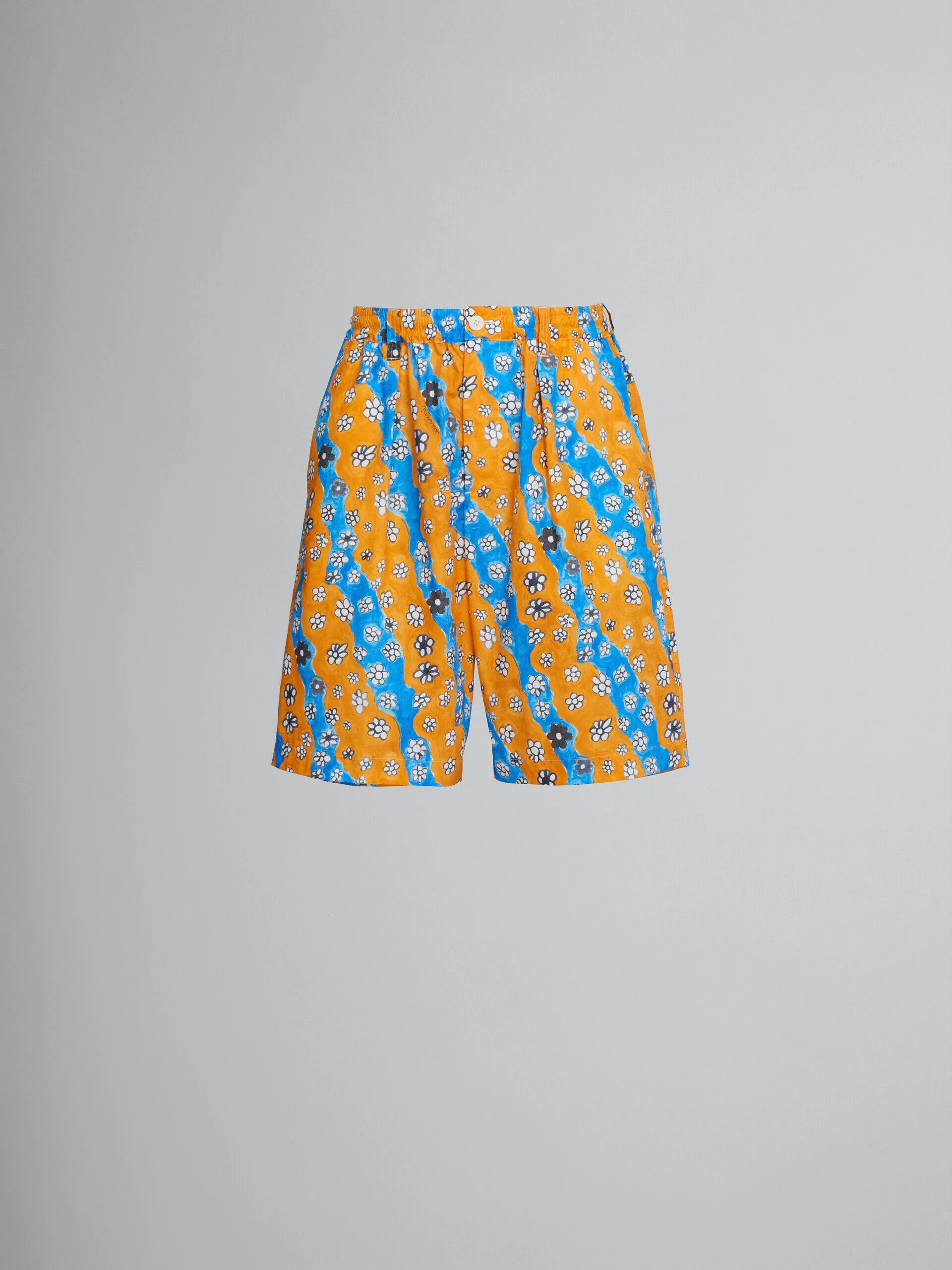 MARNI MEN'S MULTICOLOR FLORAL PATTERNED SHORTS