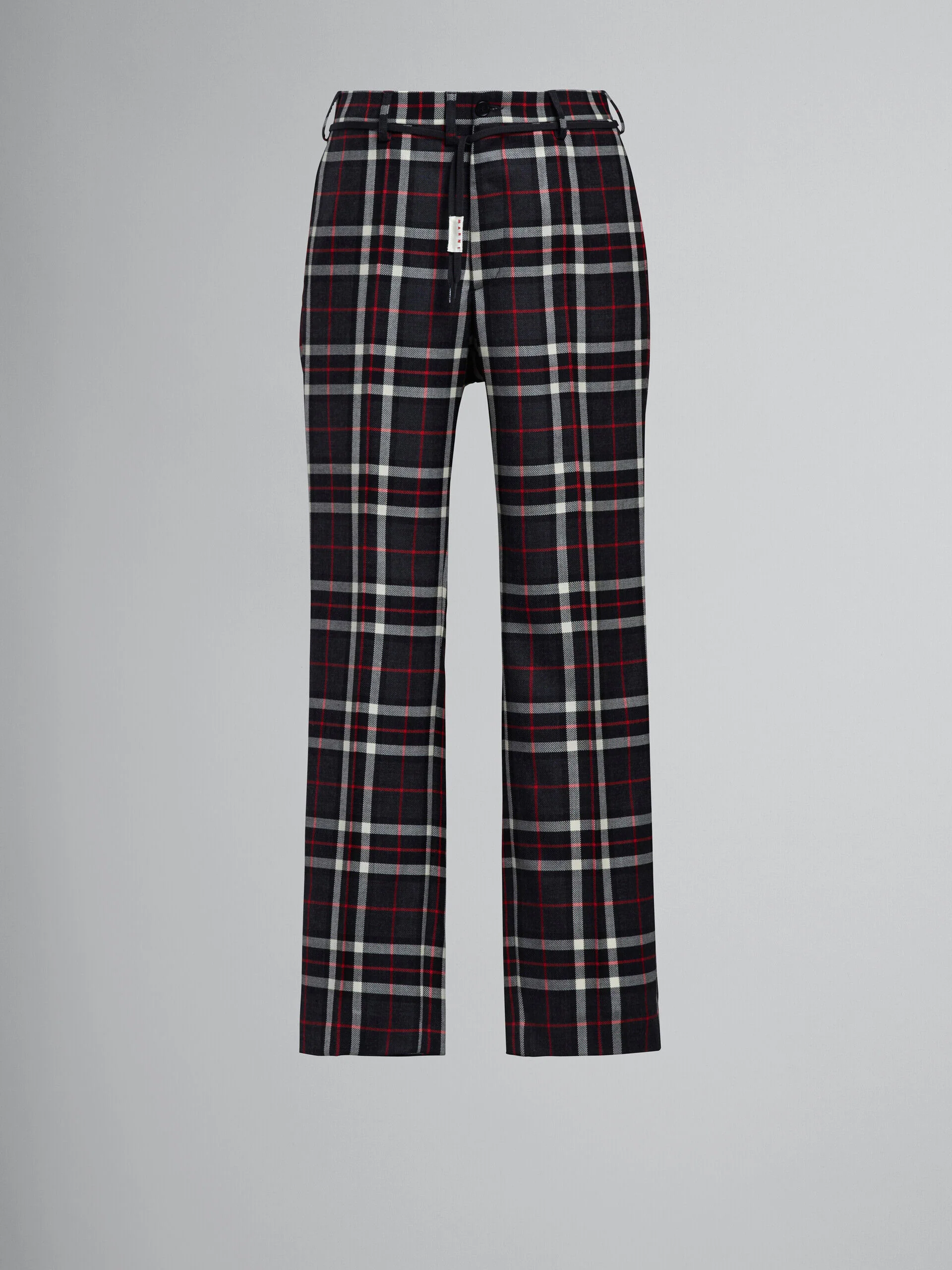 MARNI MEN'S PLAID STRAIGHT-LEG TROUSERS