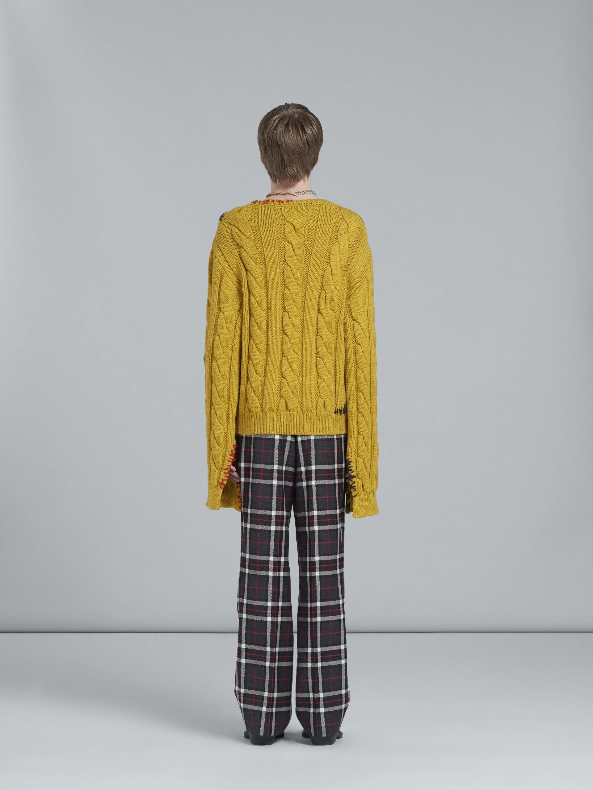 MARNI MEN'S PLAID STRAIGHT-LEG TROUSERS - Image 3