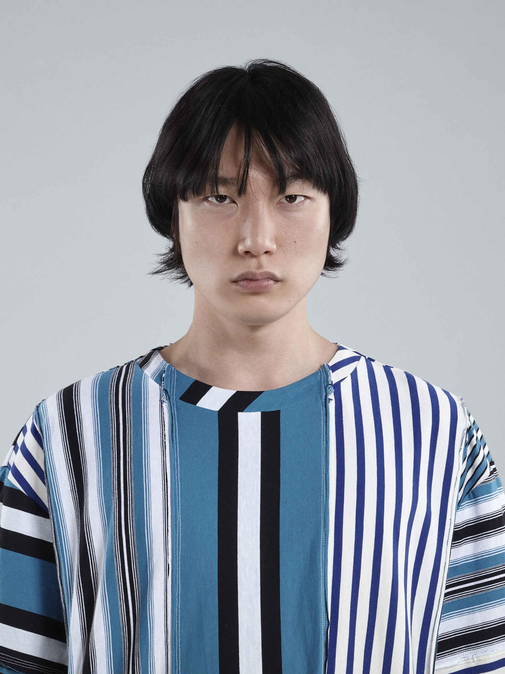 MARNI MEN'S STRIPED MULTICOLOR FRINGE DETAIL SHIRT - Image 4