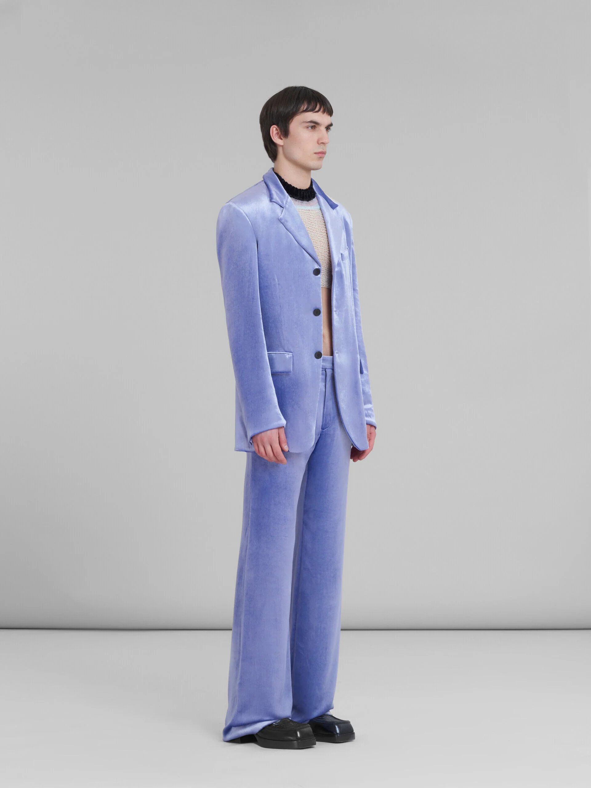 MARNI MEN'S ULTRA VIOLET VELVET BLAZER - Image 6