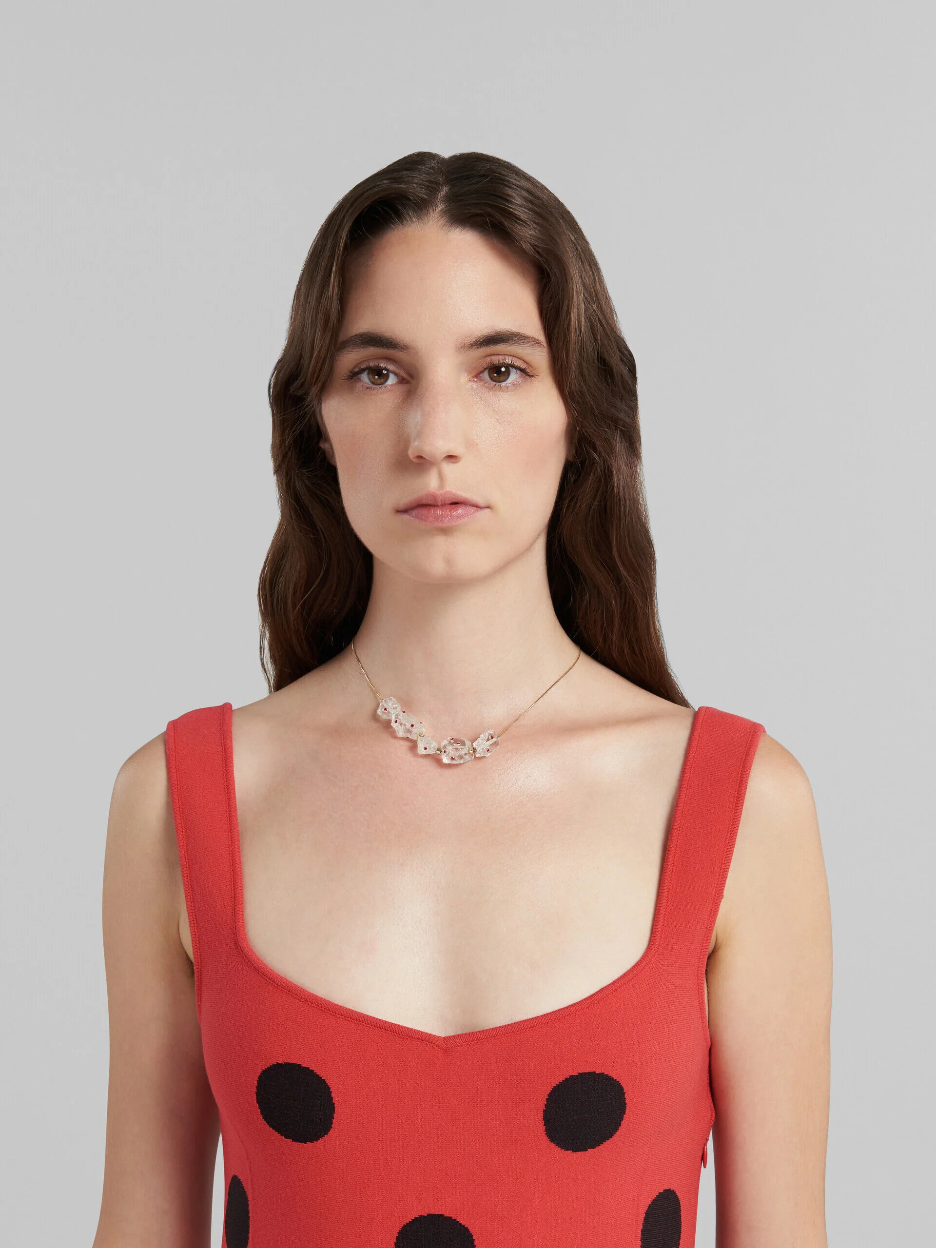 MARNI WOMEN'S GOLD CHAIN NECKLACE WITH GLASS BEADS - Image 2