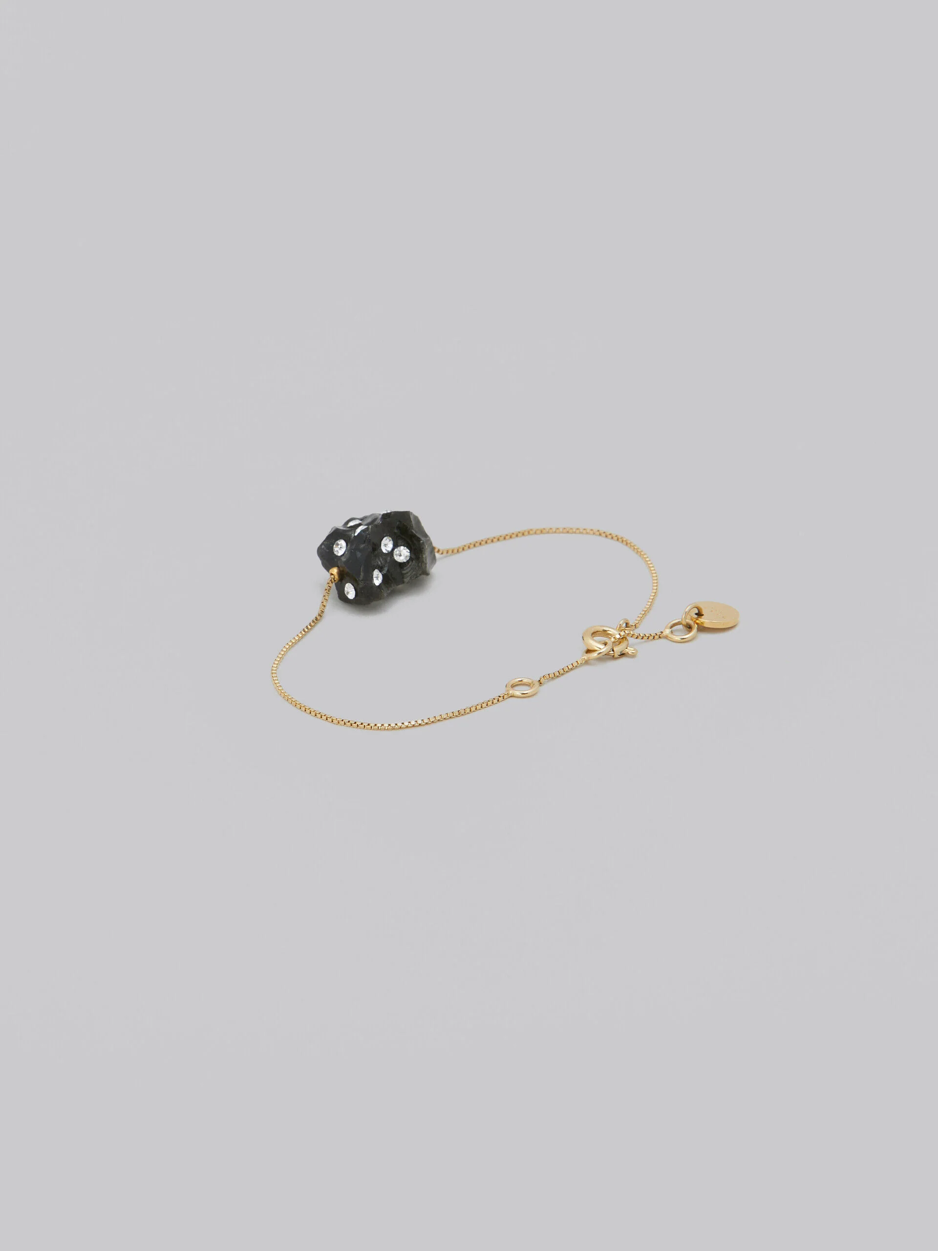 MARNI WOMEN'S GOLD CHAIN BRACELET WITH BLACK STONE - Image 3